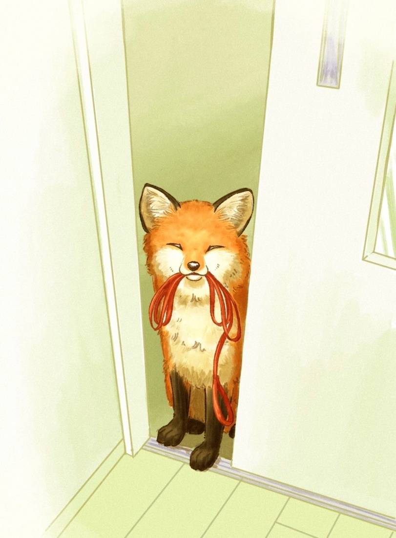 Life with a fox - Art, Drawing, Fox, Longpost, Repeat