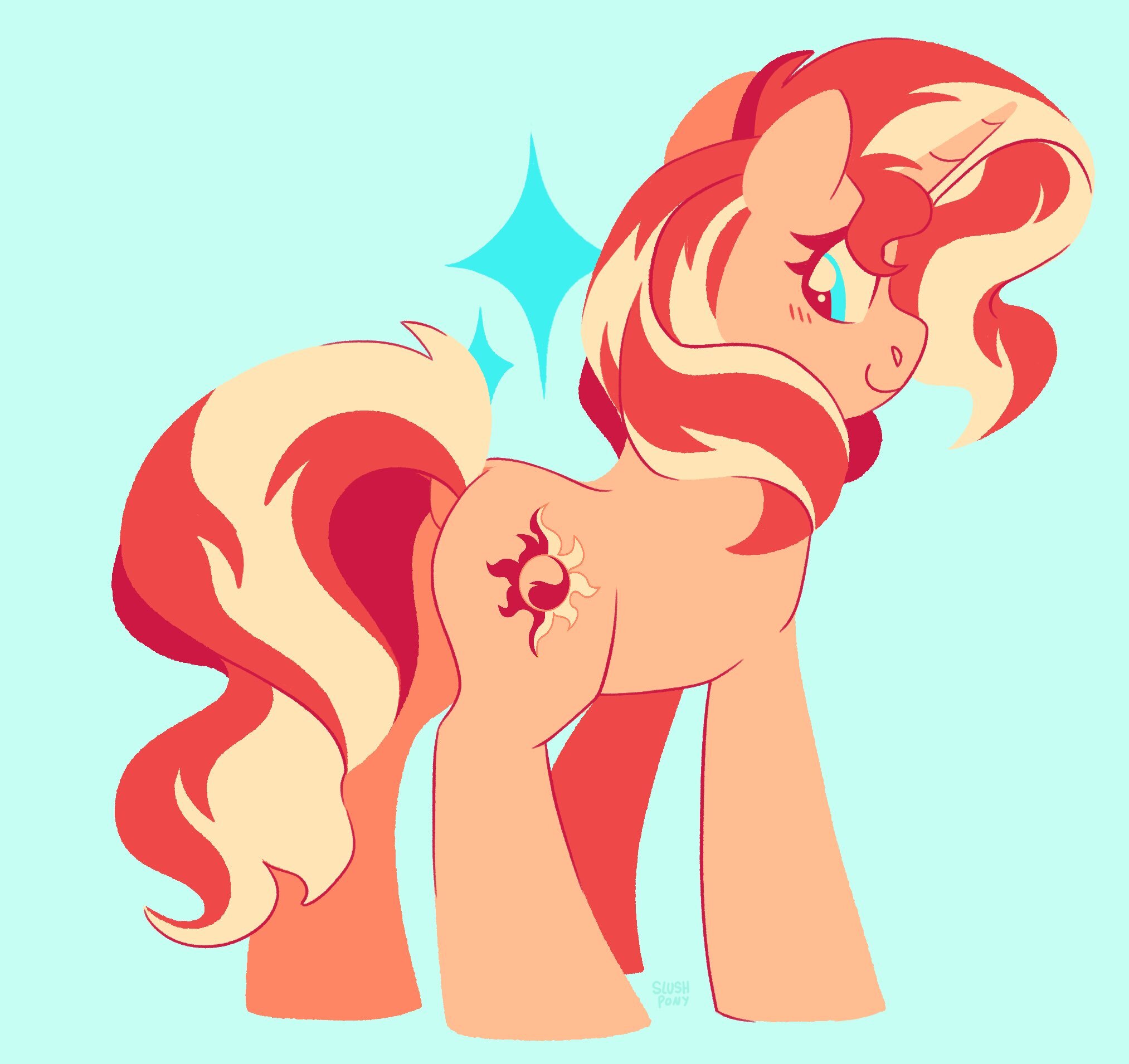 Sunset, now a pony - My little pony, Art, Sunset shimmer