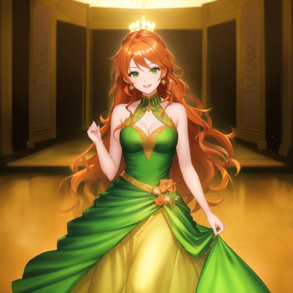 Lady Luck - Anime, Anime art, Stable diffusion, Redheads, Longpost