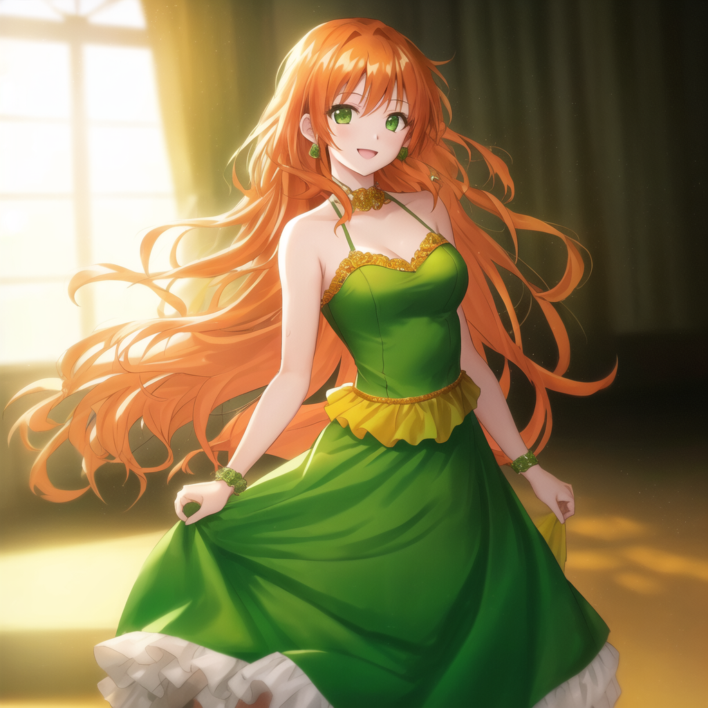 Lady Luck - Anime, Anime art, Stable diffusion, Redheads, Longpost