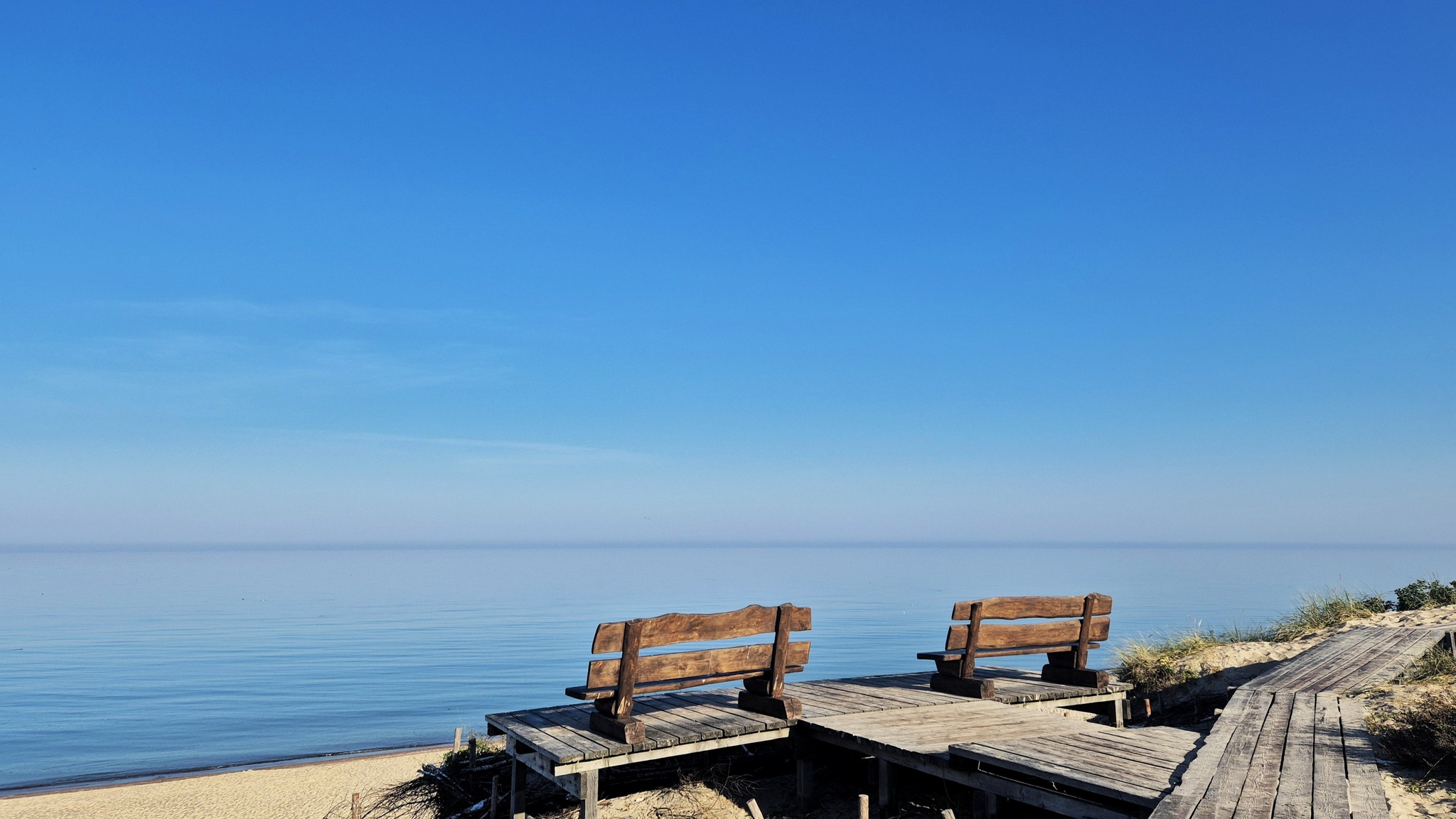 The last minutes of silence before departure - My, Curonian Spit, Sea, Baltic Sea, Calmness, Deserted, The photo