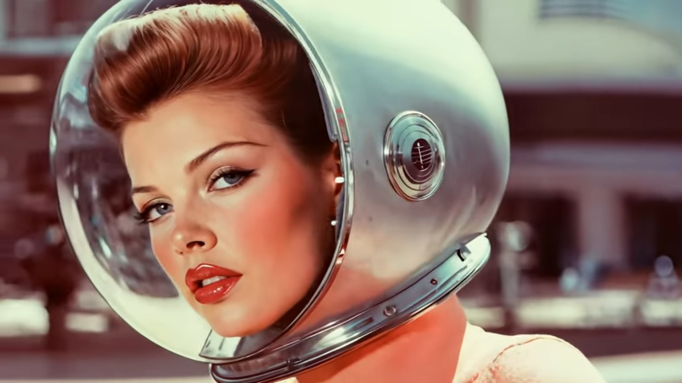 Retrofuturism - Space, Future, Science fiction, Girls