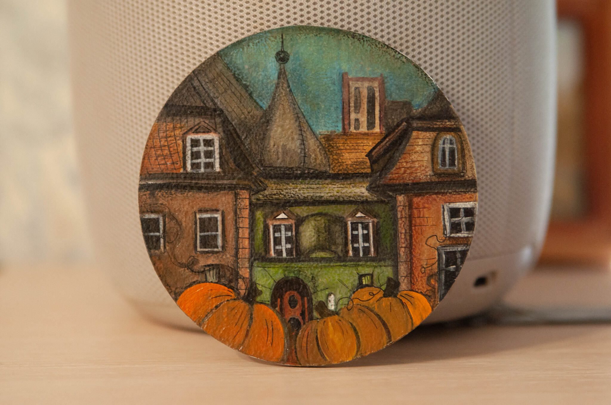 A little bit of autumn or, on the contrary, as much as possible - My, Acrylic, Decor, Handmade, Needlework without process, Painting, Author's painting, Painting, Canvas, Paints, Magnets, Souvenirs, Presents