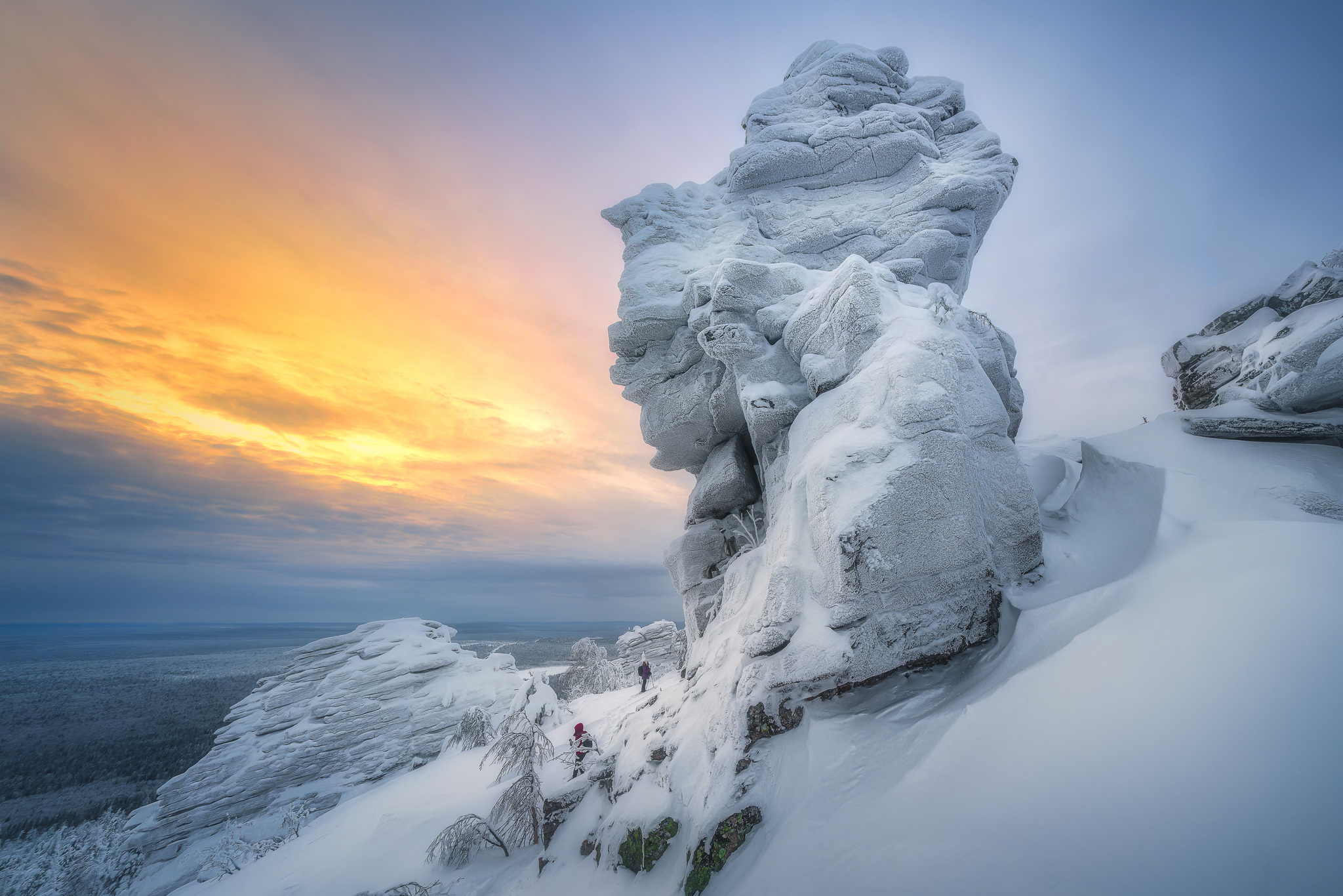 Kolchimsky Stone (Memorable) - My, Perm Territory, Kolchimsky stone, The photo, Travels, Cold, Winter