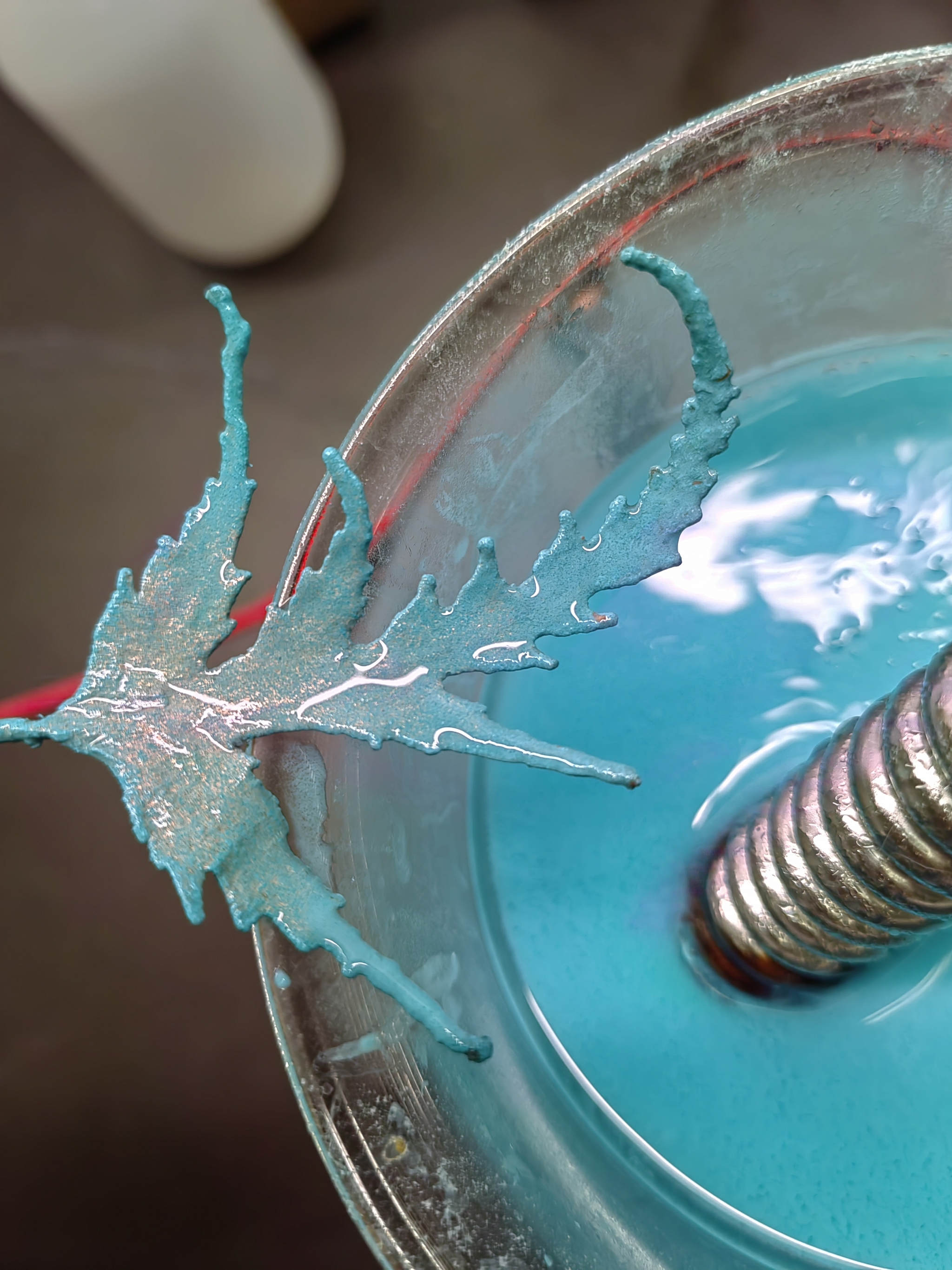 Blue patina - My, Chemistry, Experiment, Video, Vertical video, Longpost