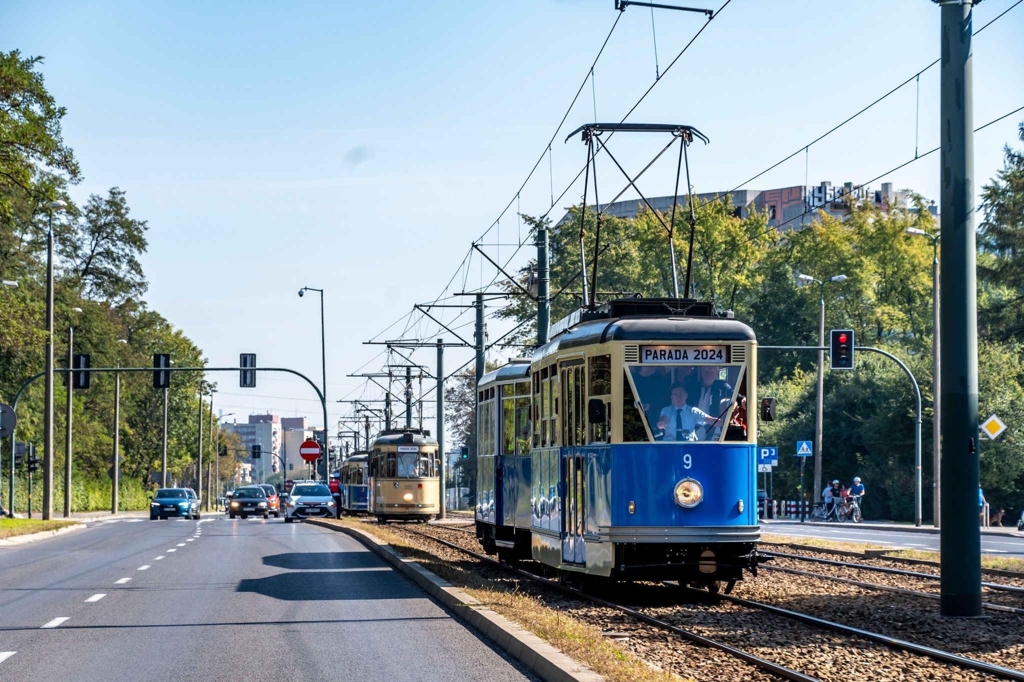 Tram parade in Krakow - Tram, Railway, History, Transport, Public transport, Town, Poland, The photo, Longpost