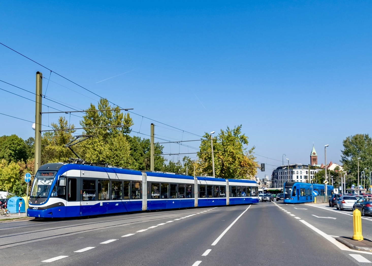 Tram parade in Krakow - Tram, Railway, History, Transport, Public transport, Town, Poland, The photo, Longpost