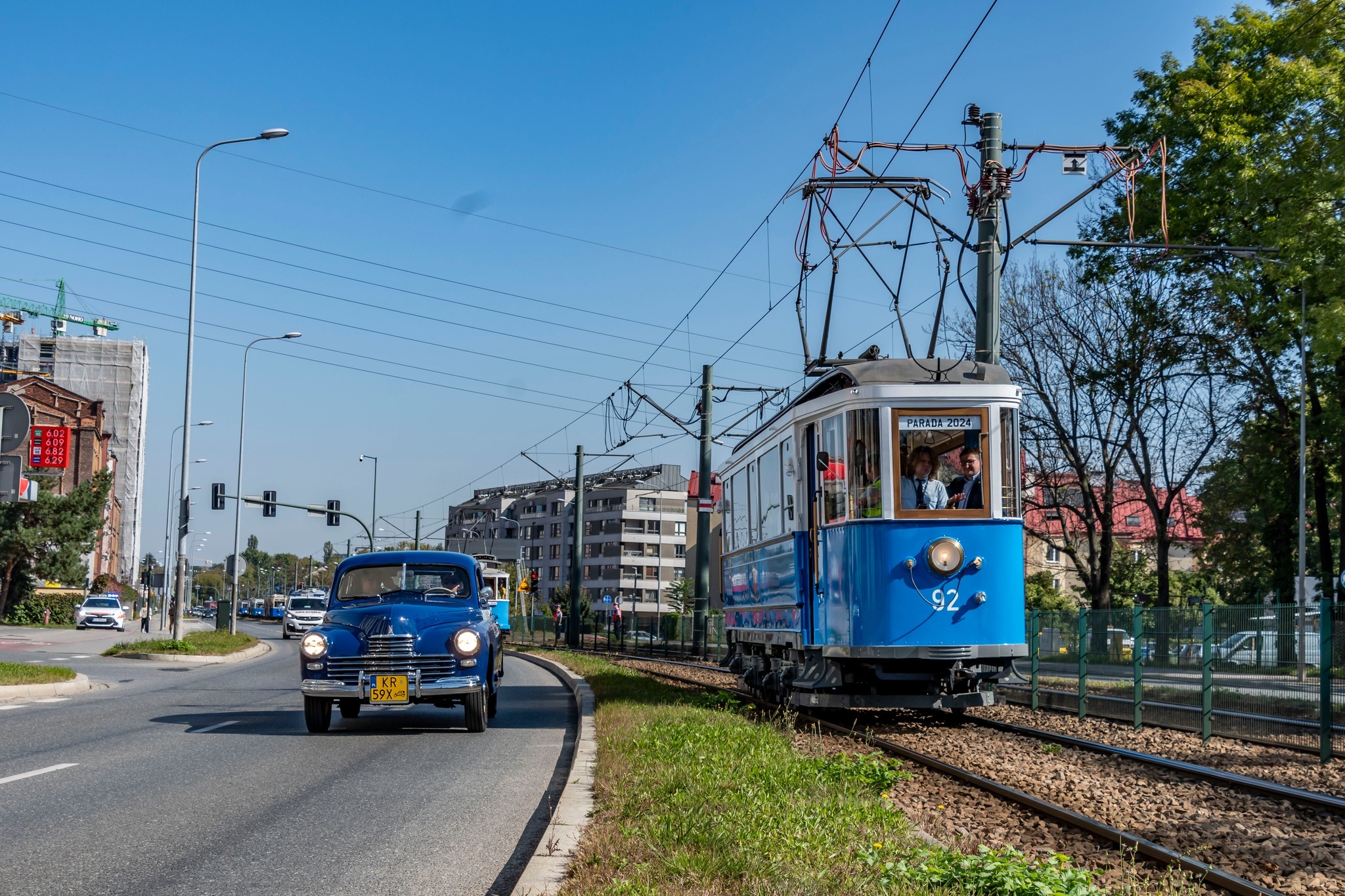 Tram parade in Krakow - Tram, Railway, History, Transport, Public transport, Town, Poland, The photo, Longpost