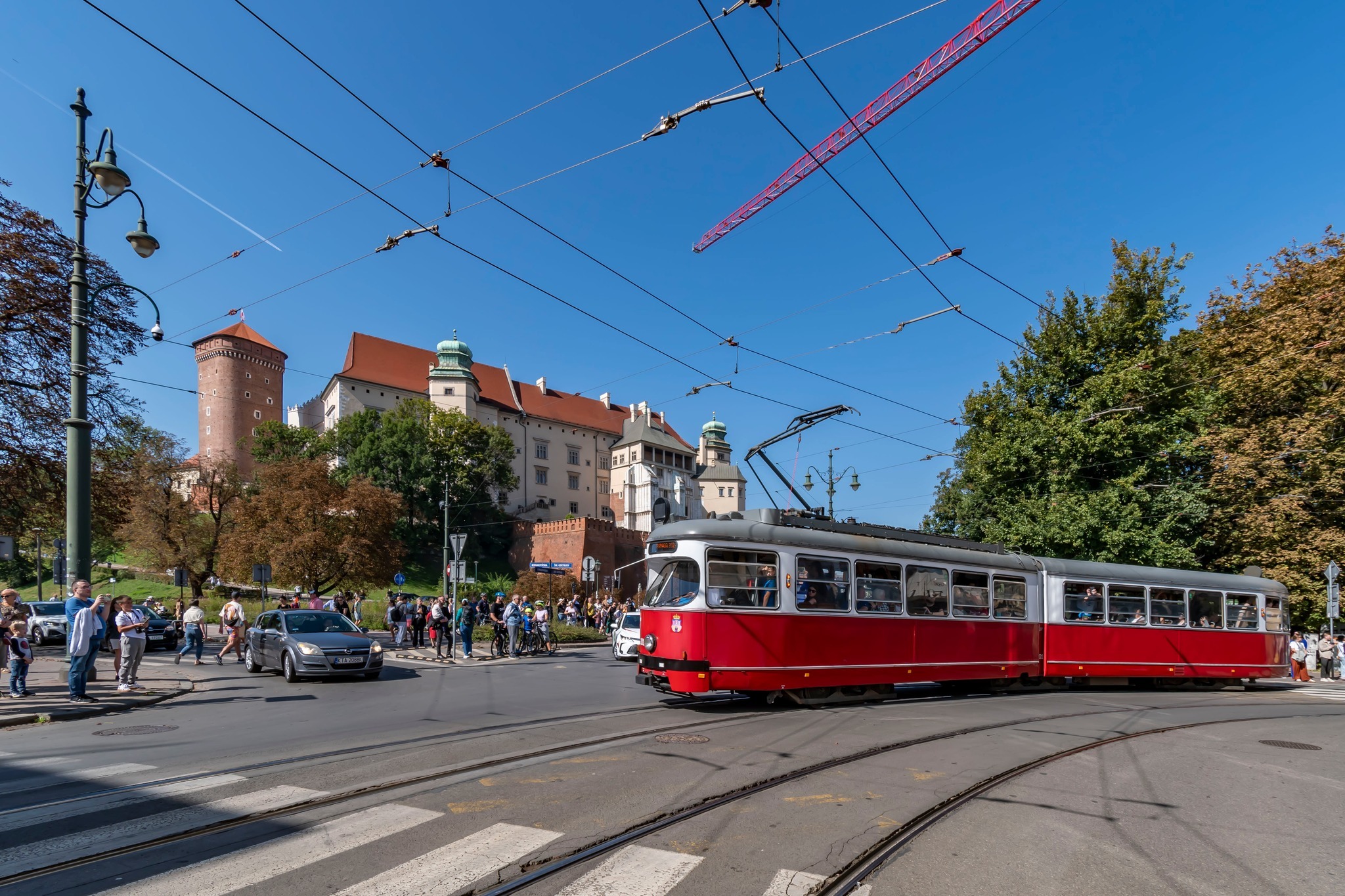 Tram parade in Krakow - Tram, Railway, History, Transport, Public transport, Town, Poland, The photo, Longpost