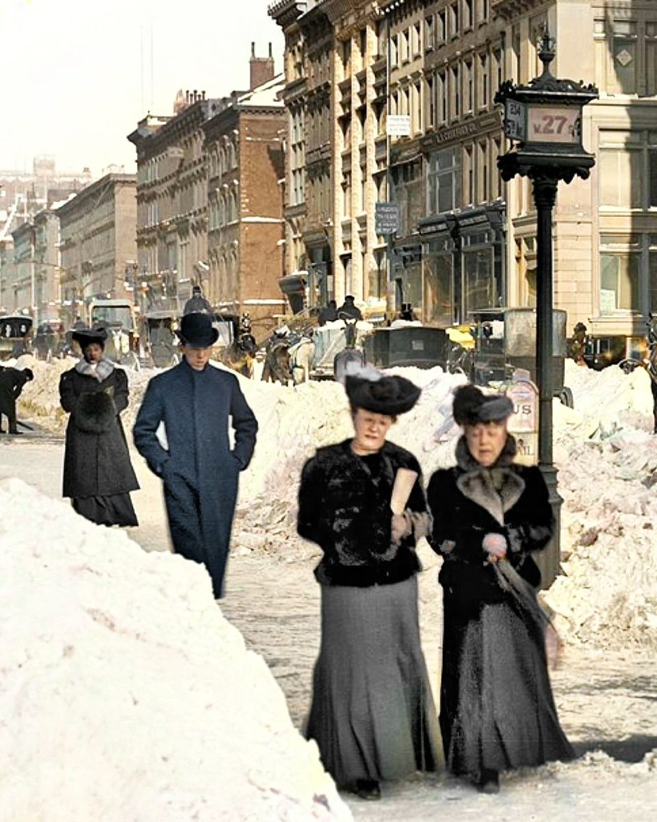 Unique historical footage from the life of the USA that will take you back in time. 20 colorized photographs from the late 19th - early 20th centuries - My, Historical photo, Old photo, USA, 19th century, 20th century, Colorization, The photo, Longpost