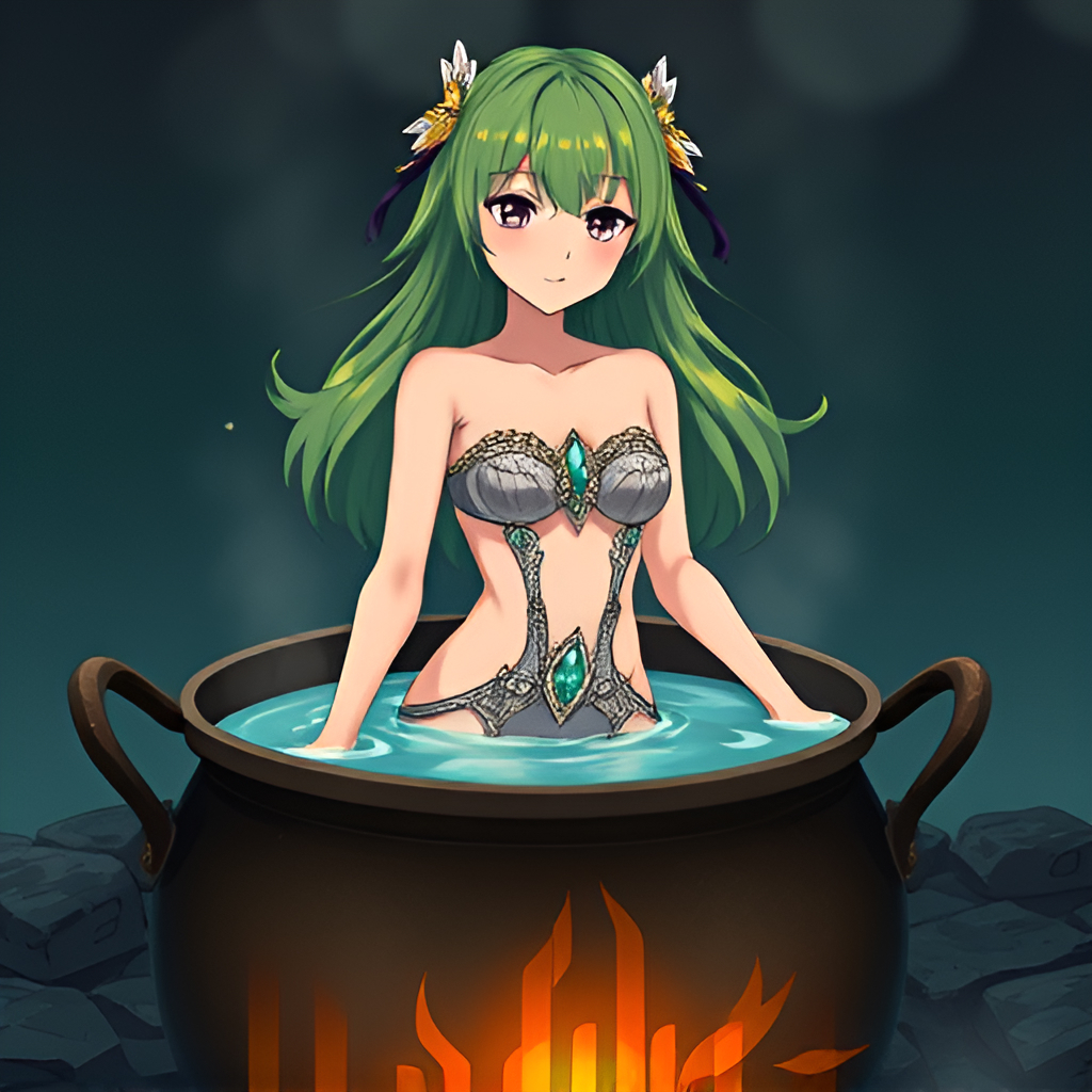 Girls bathing in cauldrons - Girls, Bathing, Longpost