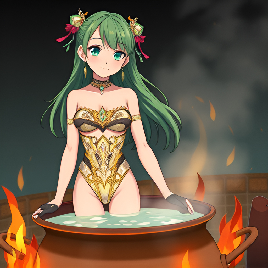 Girls bathing in cauldrons - Girls, Bathing, Longpost