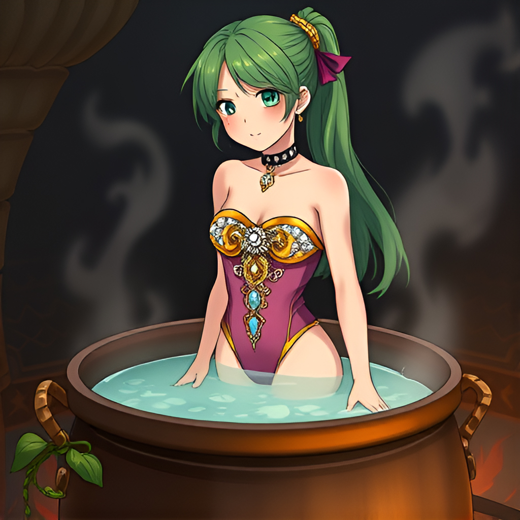 Girls bathing in cauldrons - Girls, Bathing, Longpost