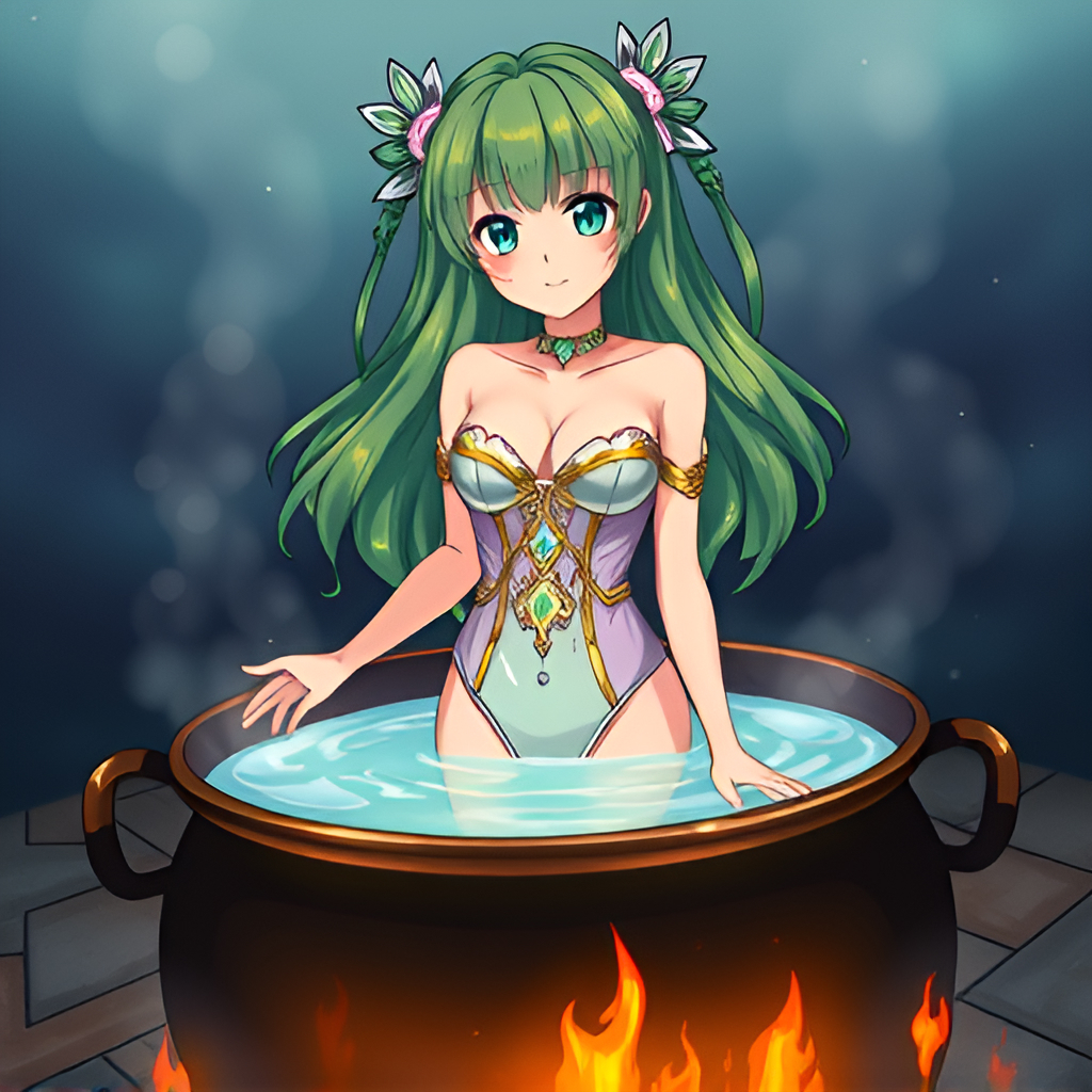 Girls bathing in cauldrons - Girls, Bathing, Longpost