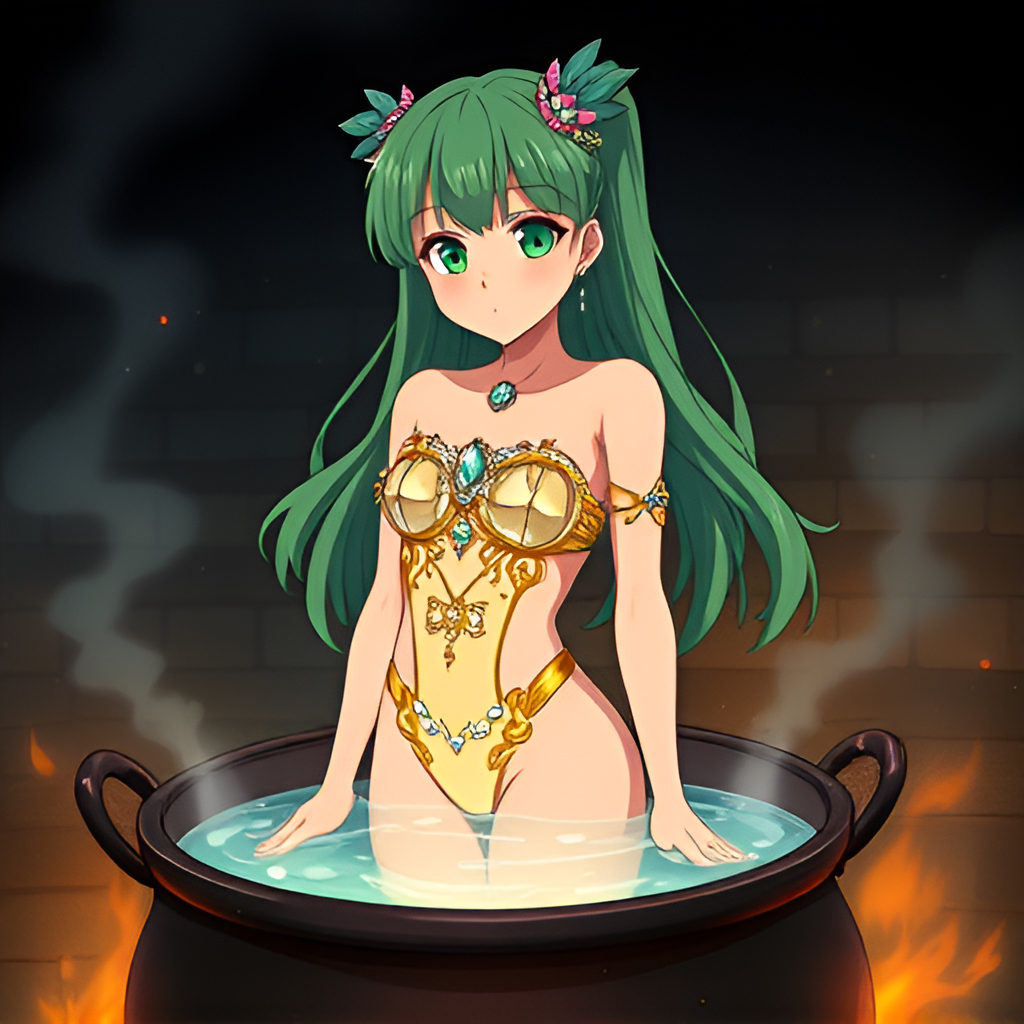 Girls bathing in cauldrons - Girls, Bathing, Longpost