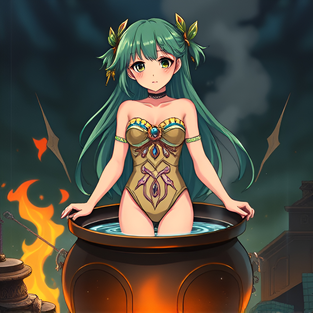 Girls bathing in cauldrons - Girls, Bathing, Longpost