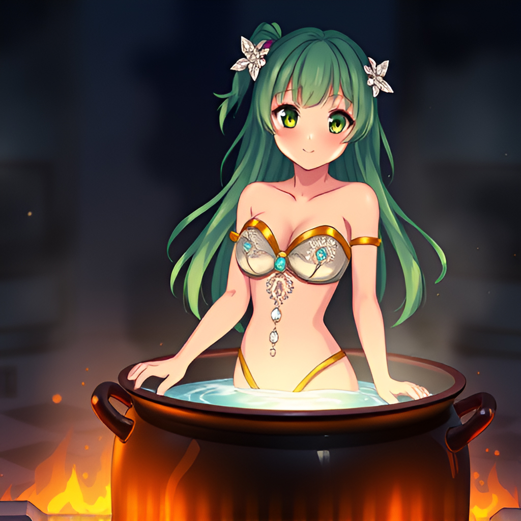 Girls bathing in cauldrons - Girls, Bathing, Longpost