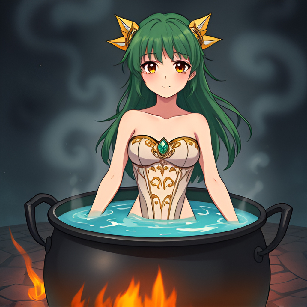 Girls bathing in cauldrons - Girls, Bathing, Longpost