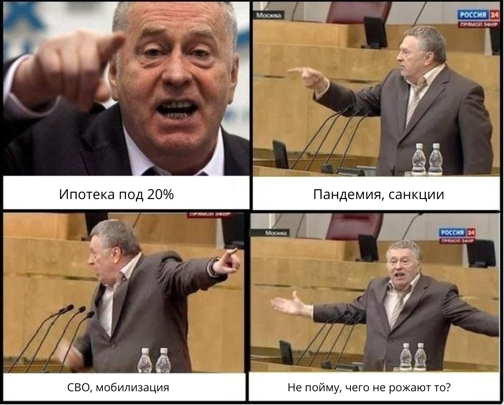 Reply to the post How to increase the birth rate and motivate marriage - Family, Children, Apartment, Text, A wave of posts, Demography, Reply to post, Vladimir Zhirinovsky, Memes, Fertility