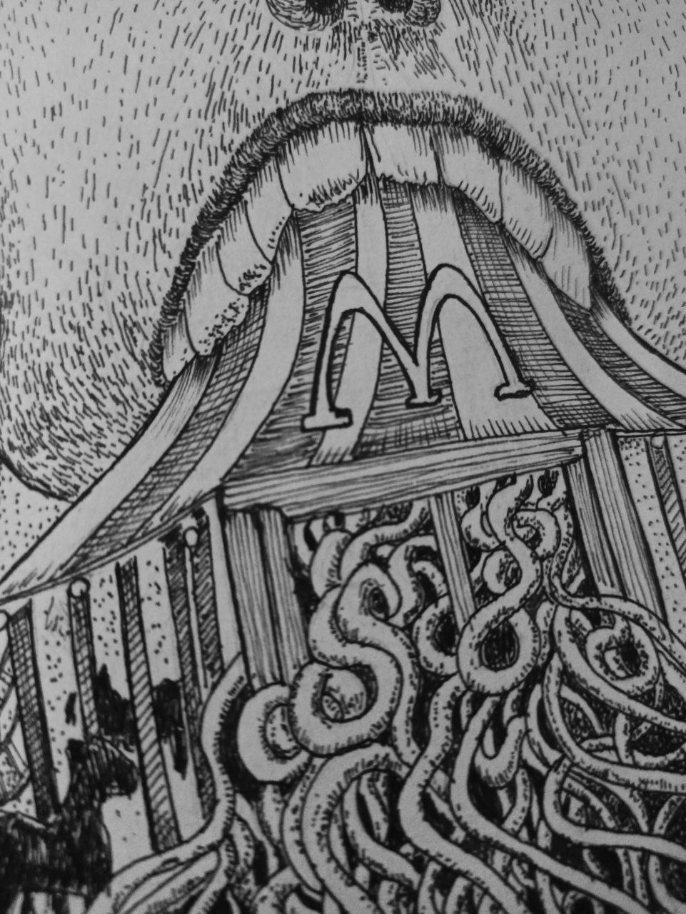 McDk - My, Illustrations, Black and white, Art, Artist, Drawing, Graphics, Traditional art, Stubbornness, Longpost