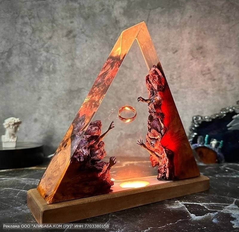 A night light for fans of the Lord of the Rings trilogy. A great gift option for fans - Lord of the Rings, Tolkien, Interior, Night light, Оригинально, Presents, Ring of omnipotence, Fans, Decor, Interior Design, Gandalf, Frodo Baggins, The hobbit, Telegram (link)