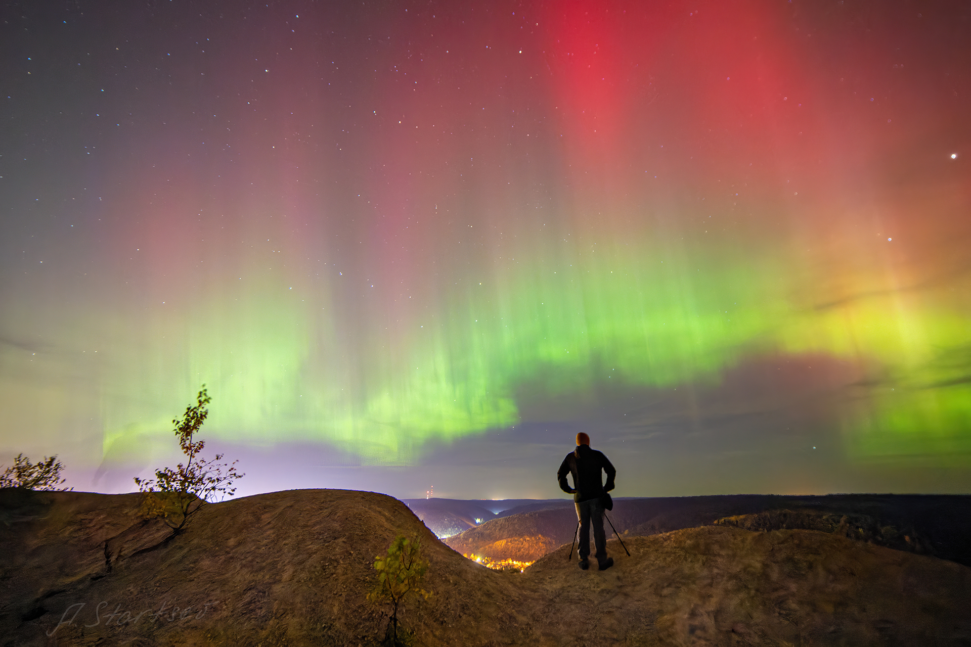 Ещё немного фотографий северного сияния произошедшего в ночь с 12 на 13 сентября, хоть и с опозданием на неделю - Моё, Полярное сияние, Звездное небо, Ночная съемка, Пейзаж, Пермский край, Ночь, Чусовой, Длиннопост