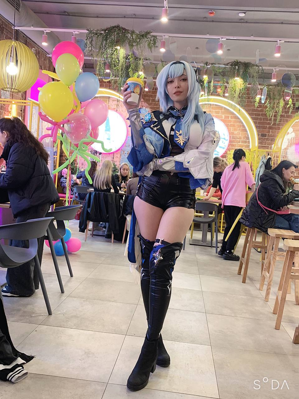 We worked at the opening of a cafe in cosplay! - My, Cosplay, The photo, Cosplayers, Genshin impact, Eula (Genshin Impact), Diluc (Genshin Impact), Tartaglia (Genshin Impact), Keqing (Genshin Impact), Longpost