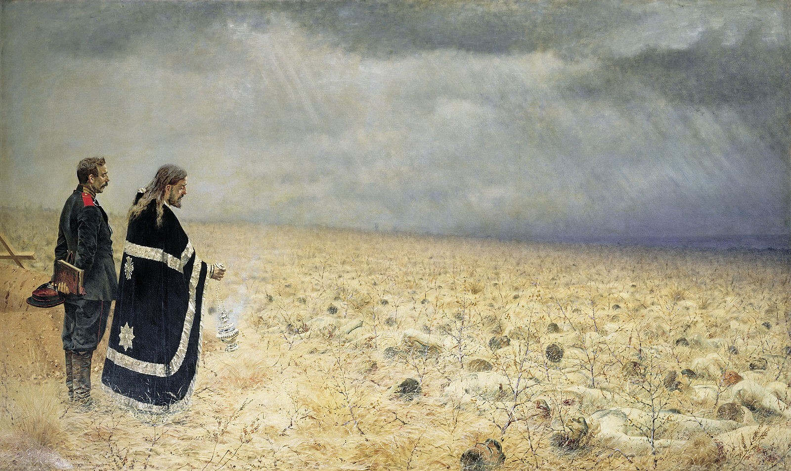 Vereshchagin. Requiem - Painting, Tretyakov Gallery, Fear