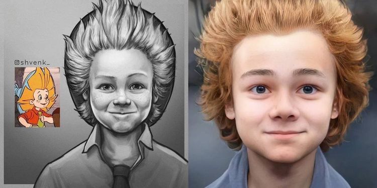 Neural network turns Soviet cartoon characters into people, showing how they might look in real life - Neural network art, Images, beauty, Longpost