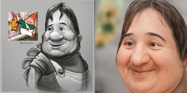 Neural network turns Soviet cartoon characters into people, showing how they might look in real life - Neural network art, Images, beauty, Longpost