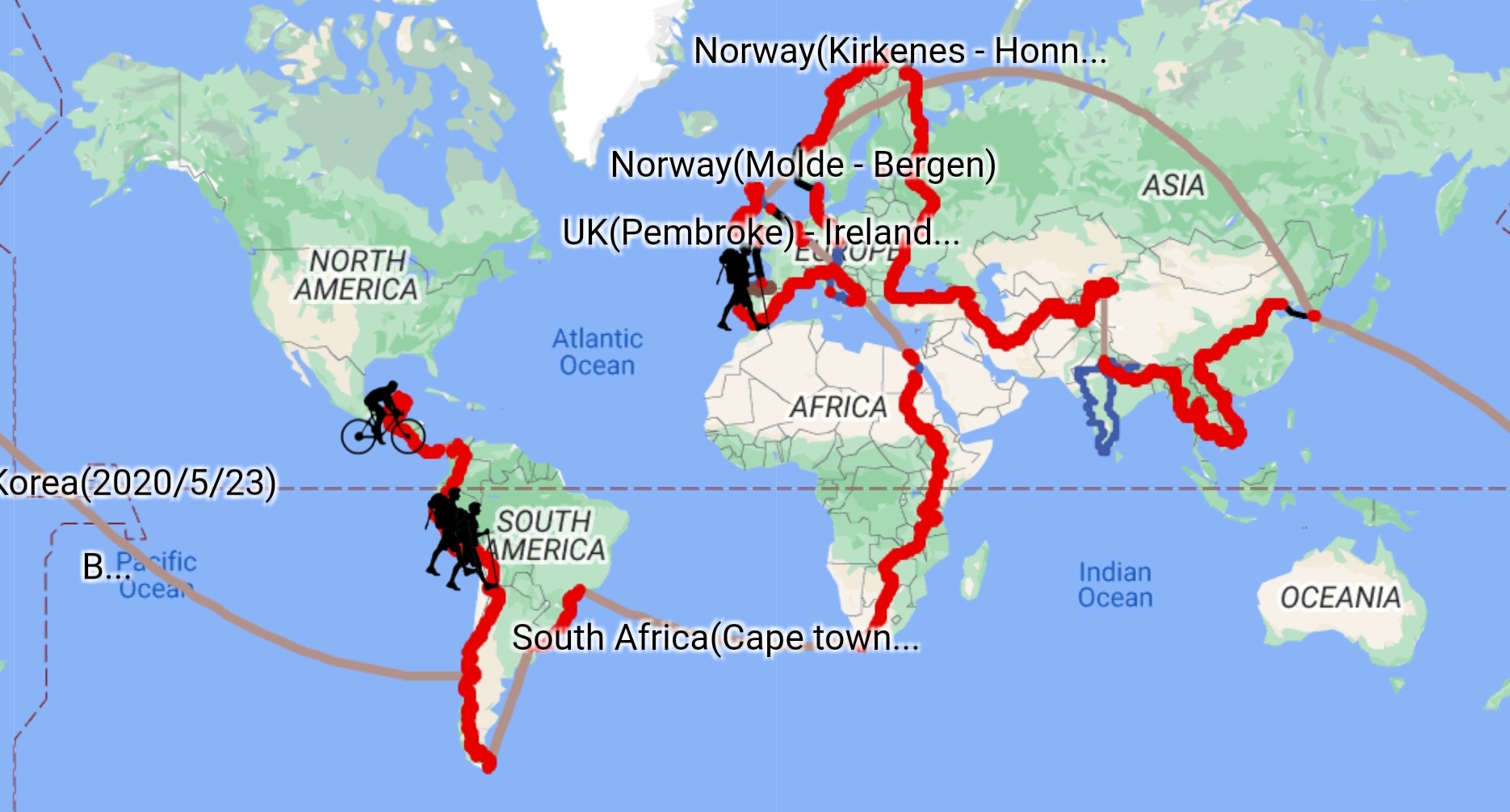 How I Met a South Korean Cyclist Around the World - My, Bike trip, A bike, Solo travel, Travels, Cyclist, Explosion, Bike ride, South America, Andes, The mountains, The rocks, Rock Garden, Koreans, South Korea, Trip around the world, Travelers, Incident, Meeting, Longpost