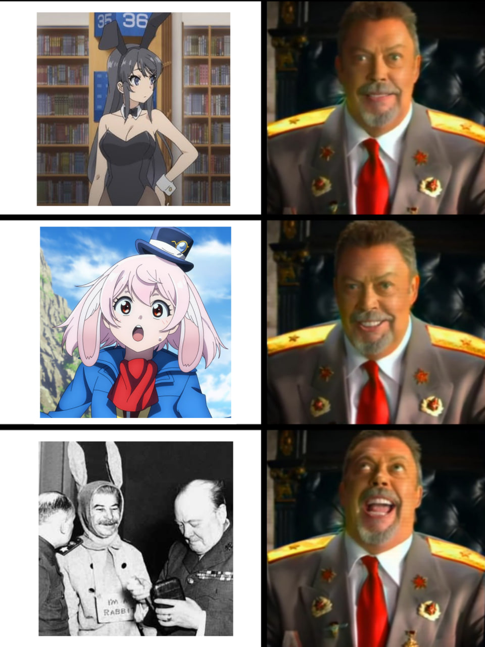 We all love bunny girls. The main thing is to find yours - Anime, Anime memes, Picture with text, Red alert, Stalin