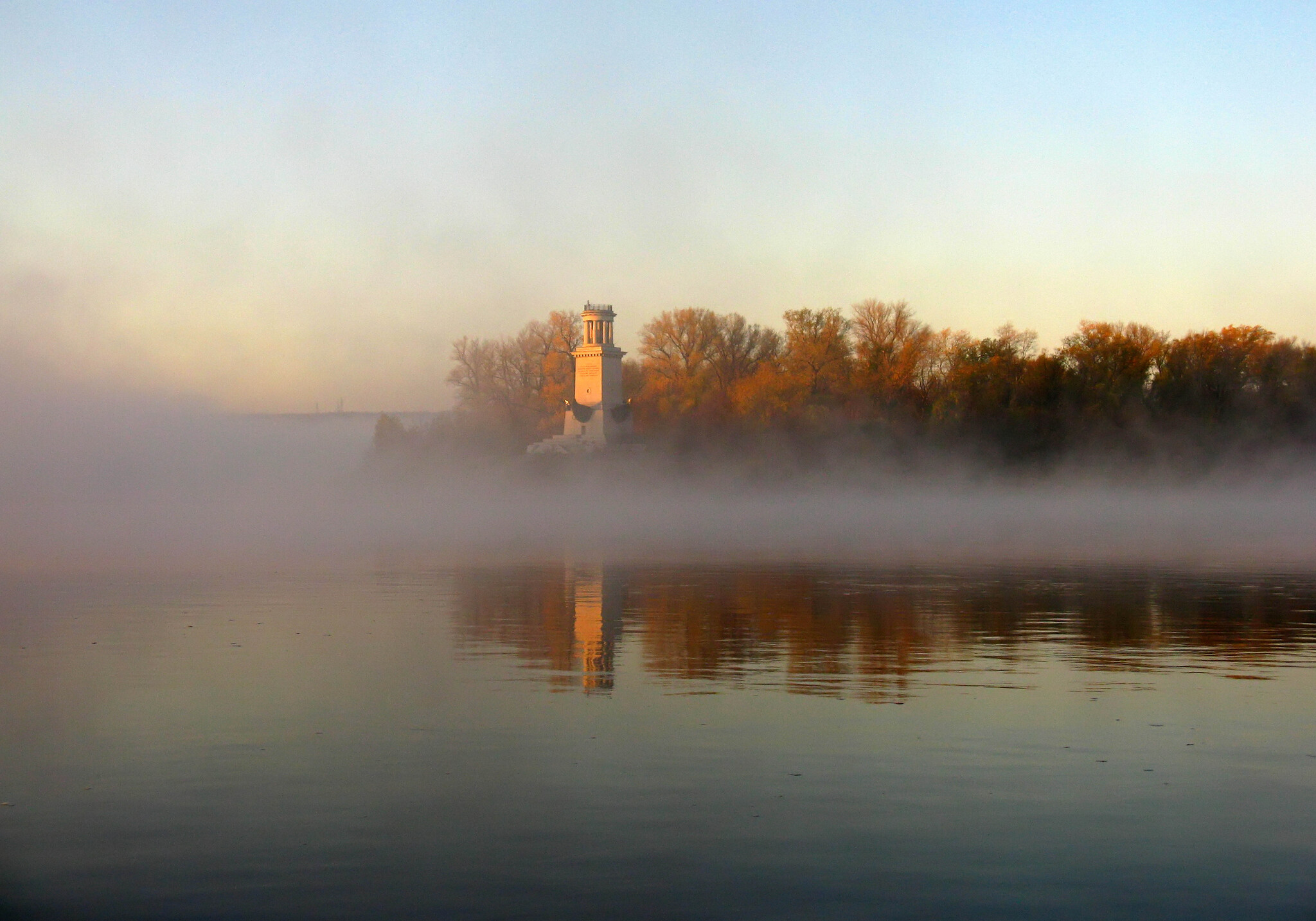 Fog at dawn - My, The photo, The nature of Russia, Volgograd, Volga-Don Canal, dawn, Fog, Volga river, Beautiful view