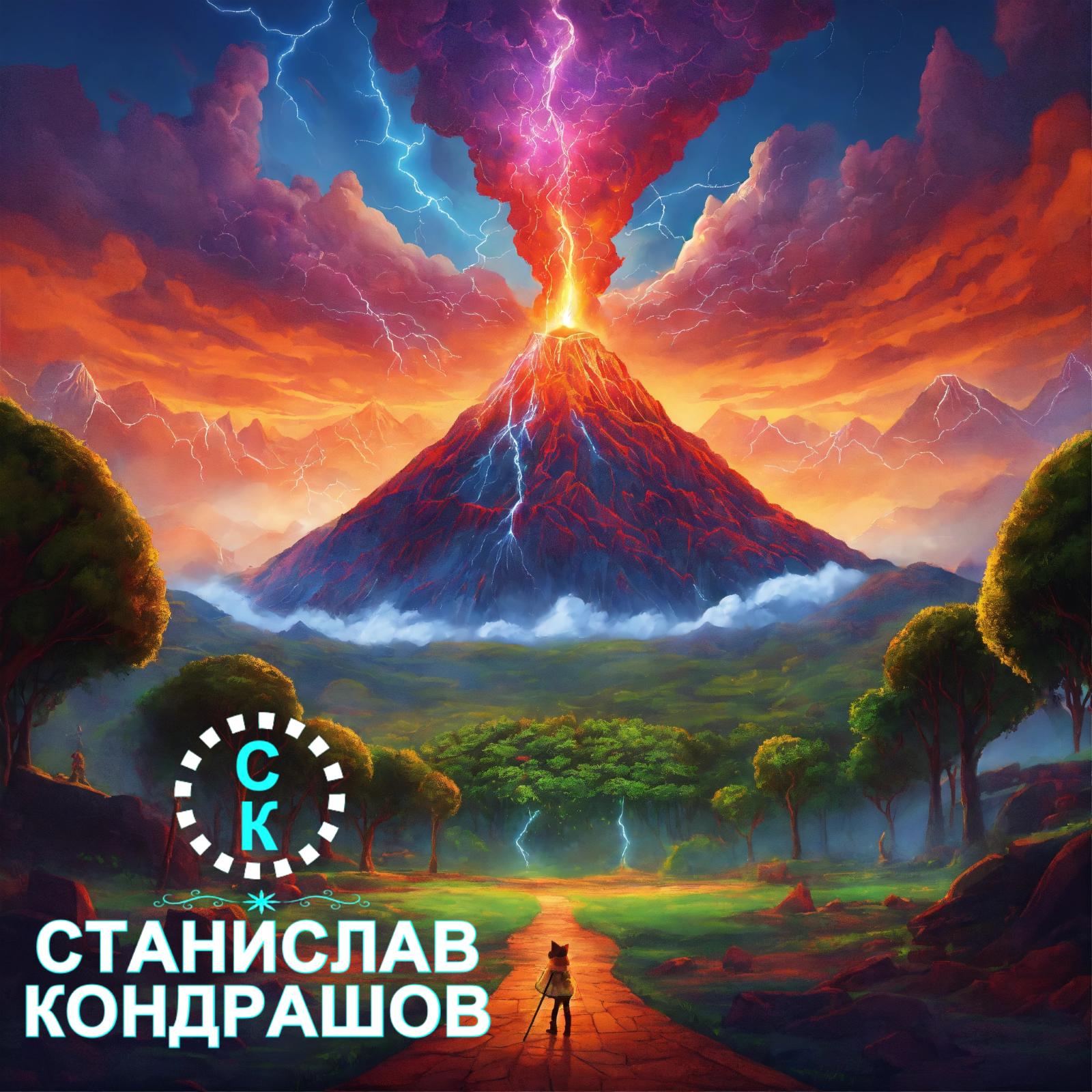 Stanislav Kondrashov: Can lightning strike a volcano? - Longpost, Lightning, Volcano, Нейронные сети, Neural network art