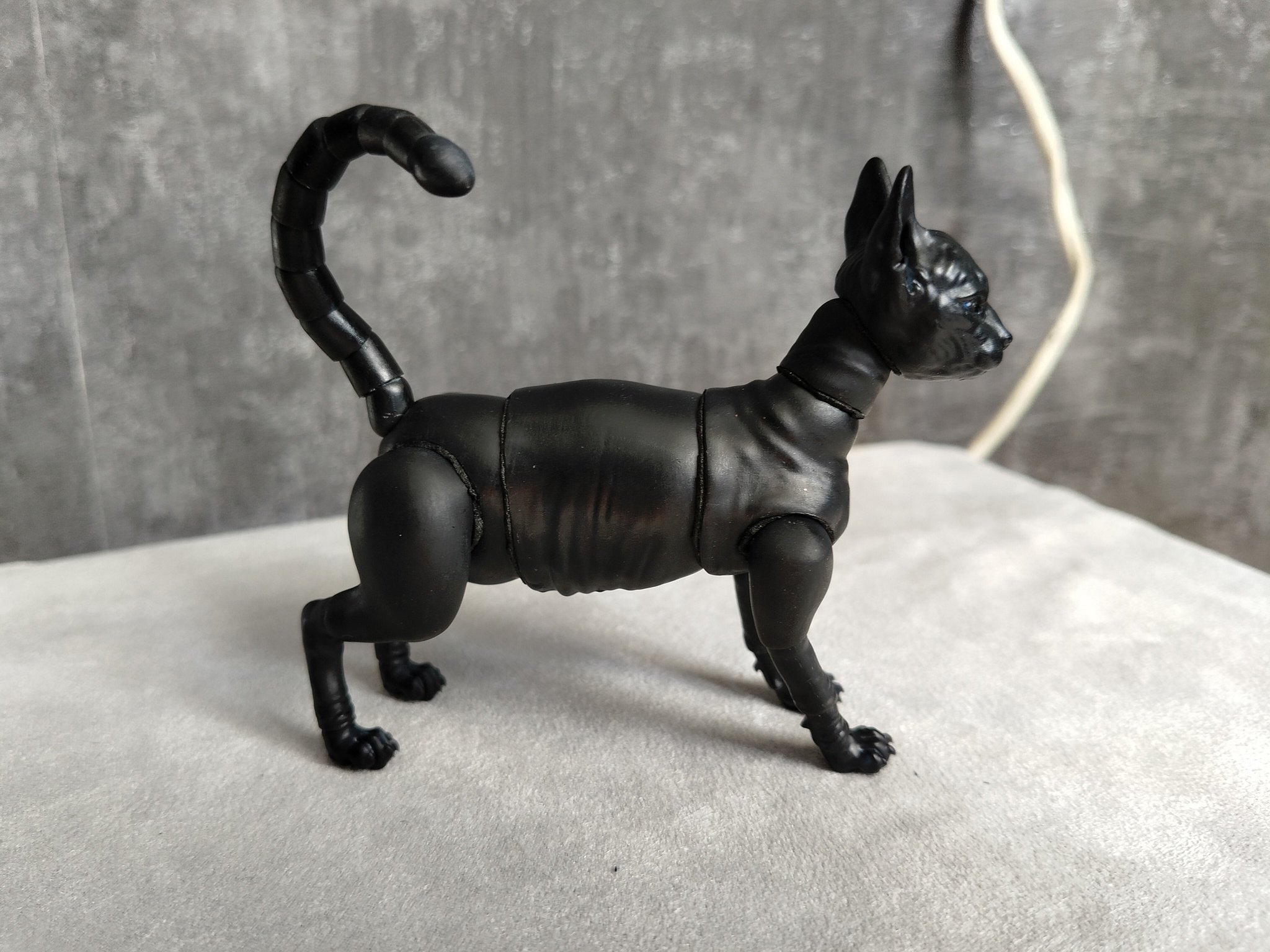 Articulated cat - My, Handmade, 3D modeling, Author's toy, Needlework without process, Crafts, Figurines, cat, Toys, Models, Jointed doll, Longpost