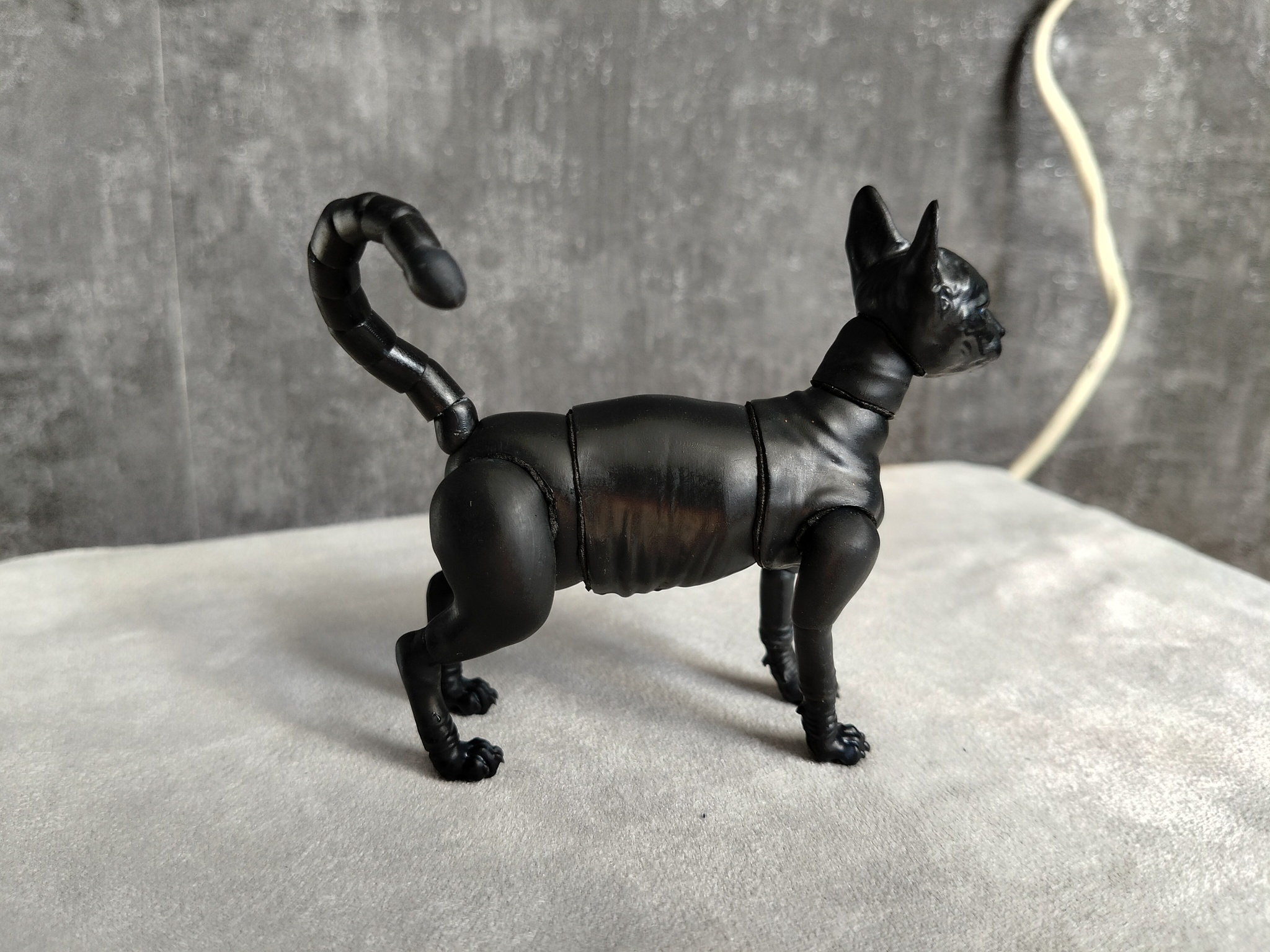 Articulated cat - My, Handmade, 3D modeling, Author's toy, Needlework without process, Crafts, Figurines, cat, Toys, Models, Jointed doll, Longpost