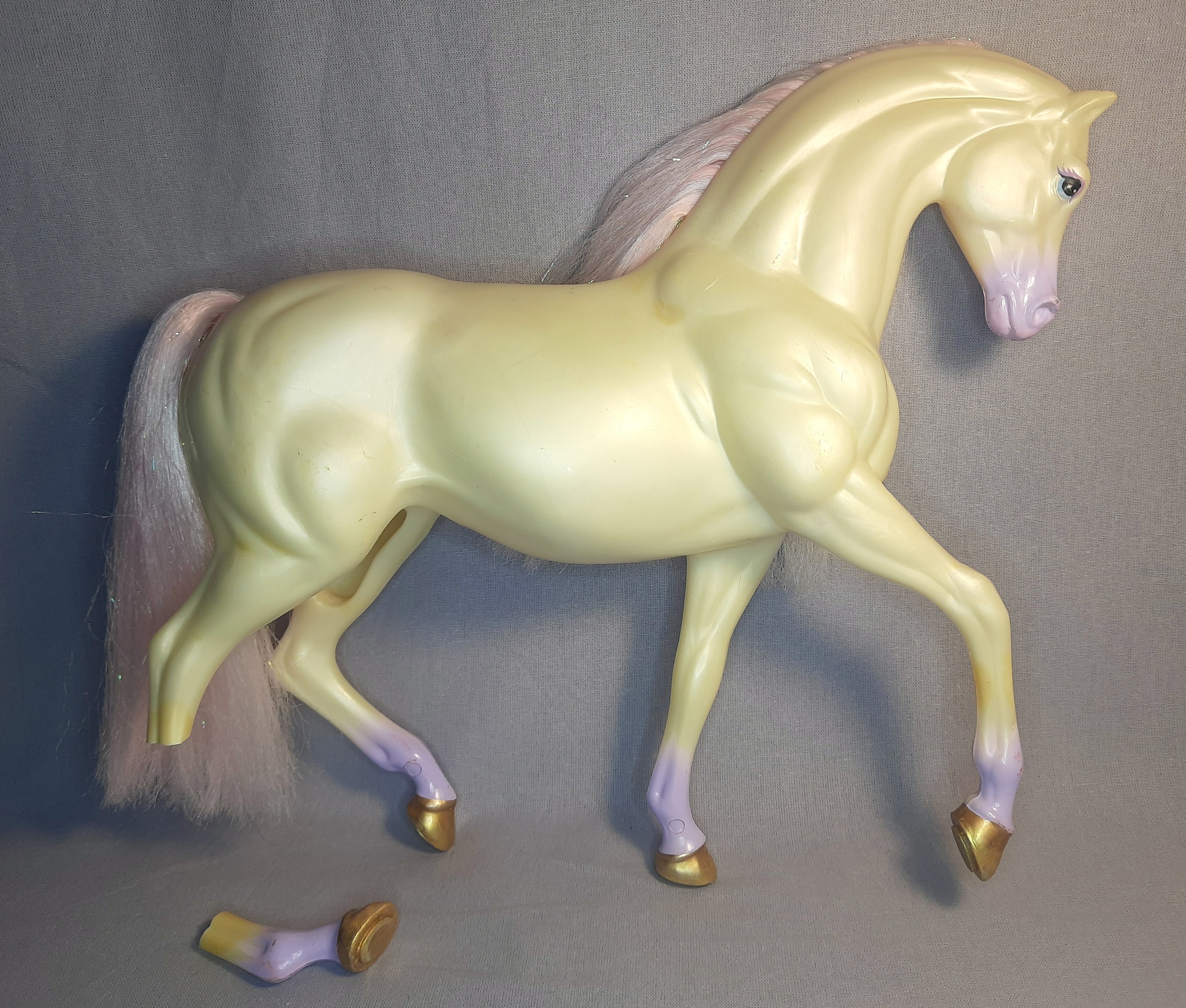 Restoration of the 1991 Mattel Horse, Crystal - My, Painting, Needlework, Toy horse, Recovery, Restoration, Longpost, Needlework with process, Horses, Toys, Doll, Mattel, Hooves