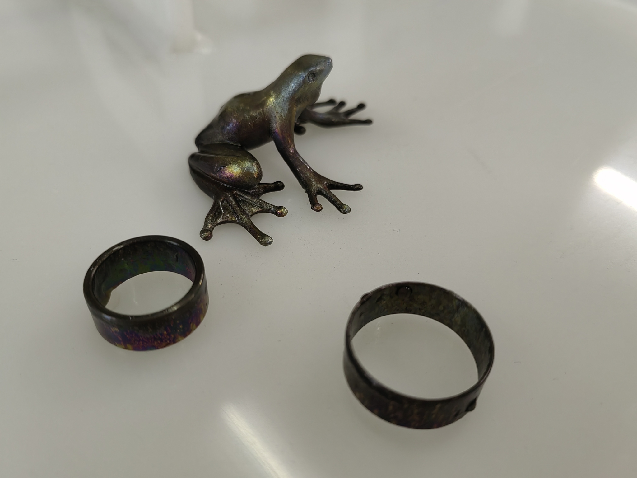 Toad after 25% peroxide before anodizing - My, Chemistry, Titanium, Experiment, Text, Longpost