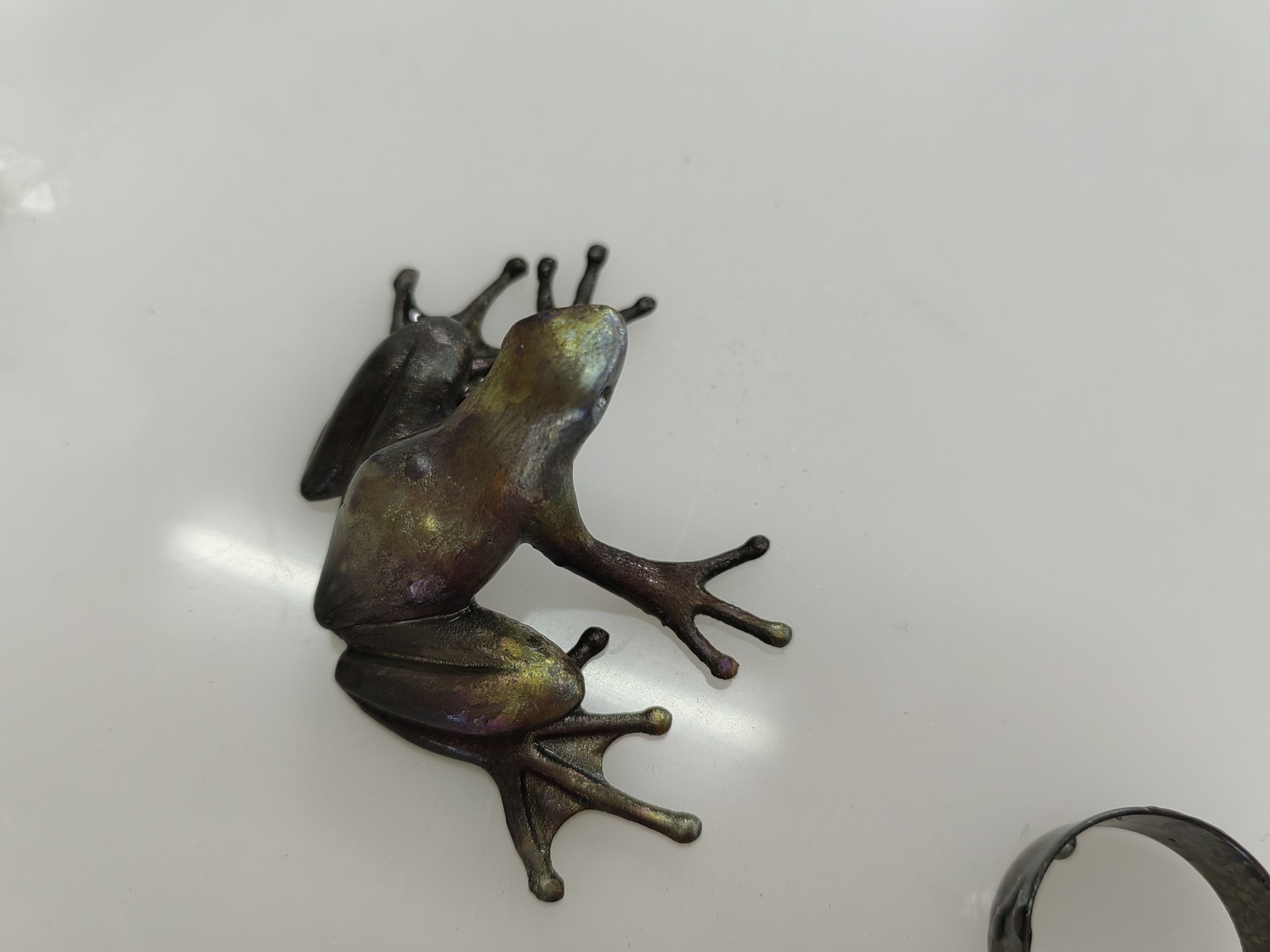 Toad after 25% peroxide before anodizing - My, Chemistry, Titanium, Experiment, Text, Longpost