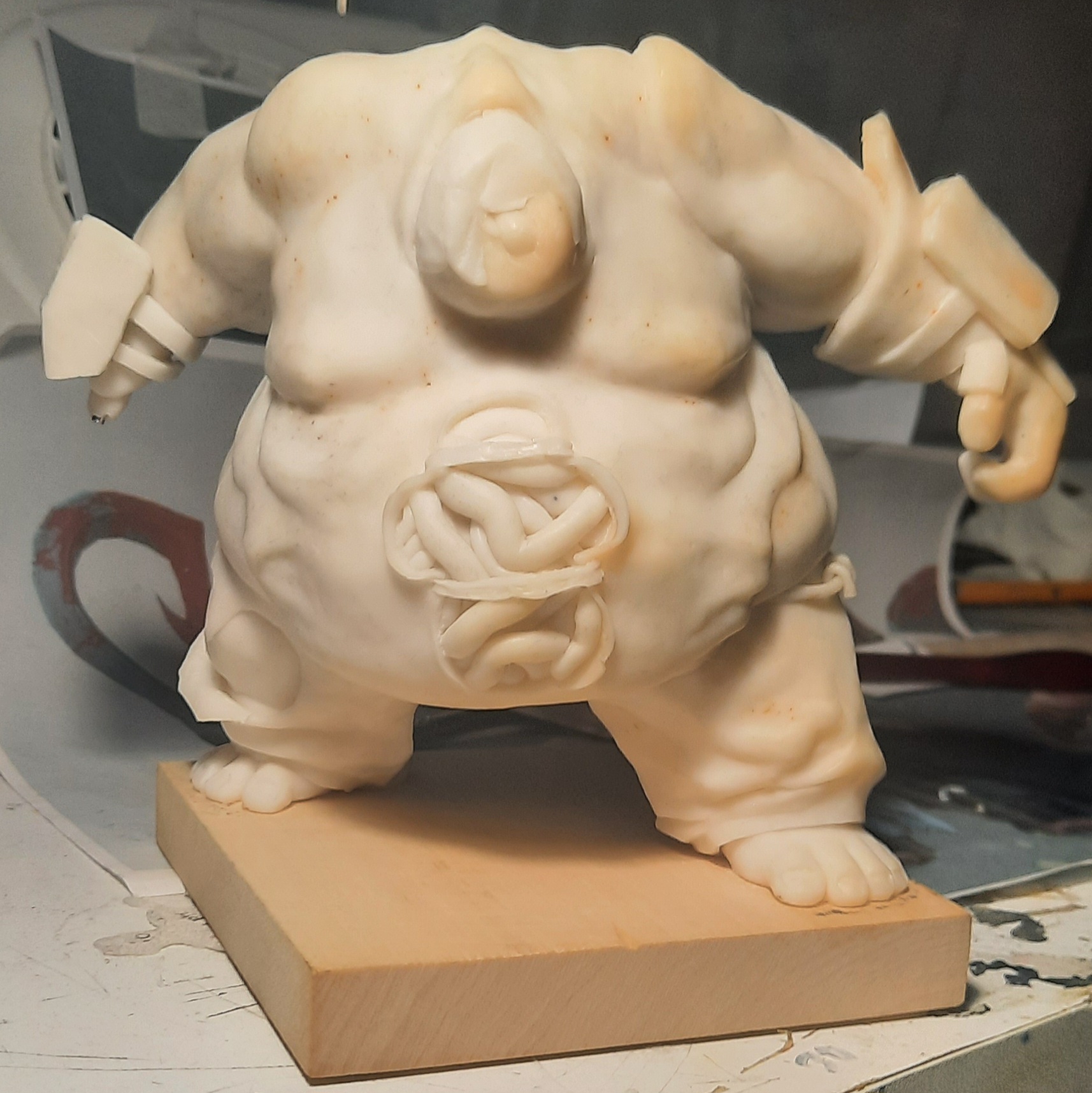 The front part of the pudge is almost ready. Just a couple of details left to finish and we can move on to the back - My, Dota, Art, Pooj, Figurines, Polymer clay