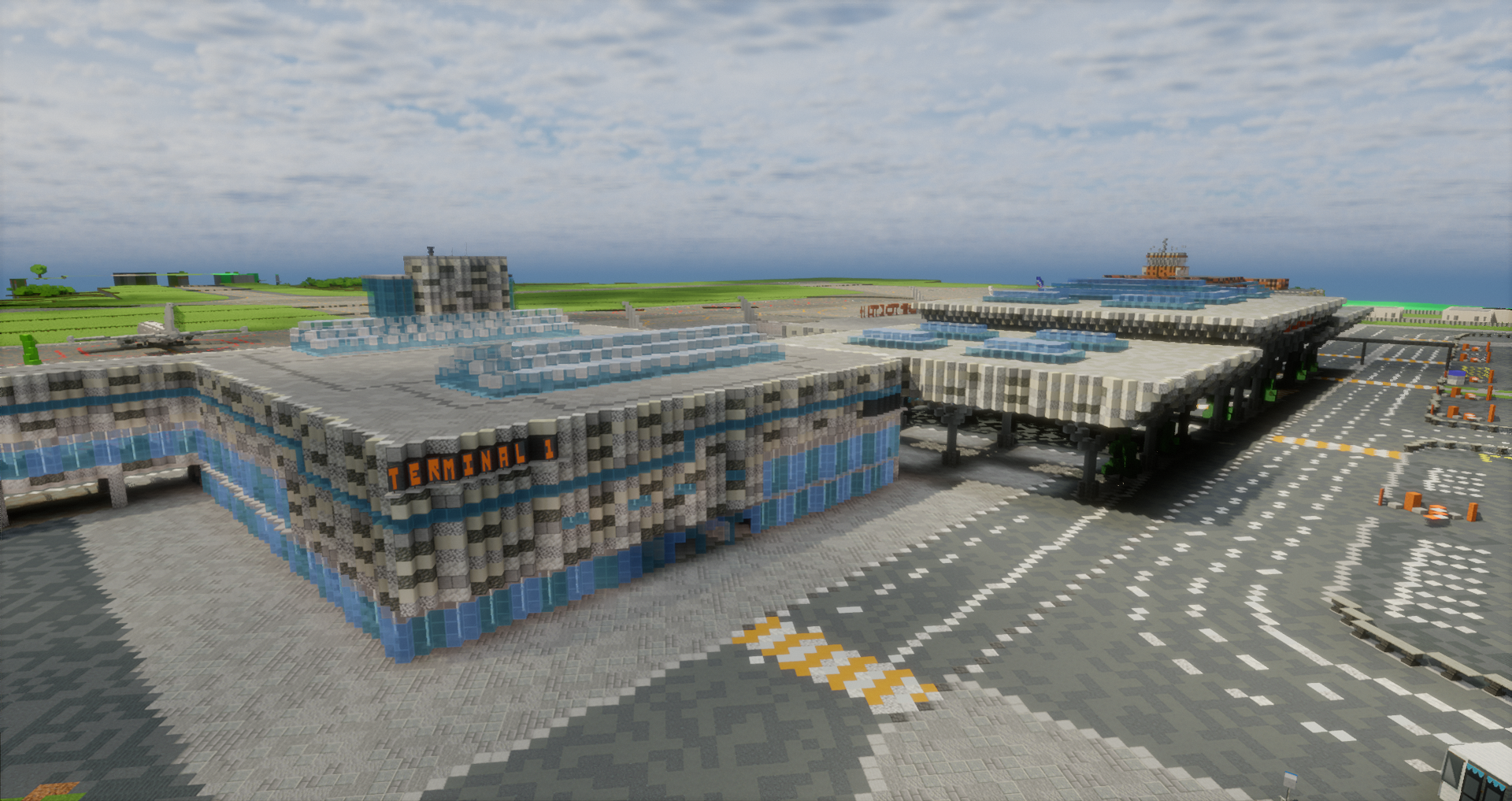 I built Ufa airport in Minecraft 1 to 1! - My, Minecraft, Building, The airport, Ufa, Bashkortostan, Architecture, Town, Urbanism, Longpost