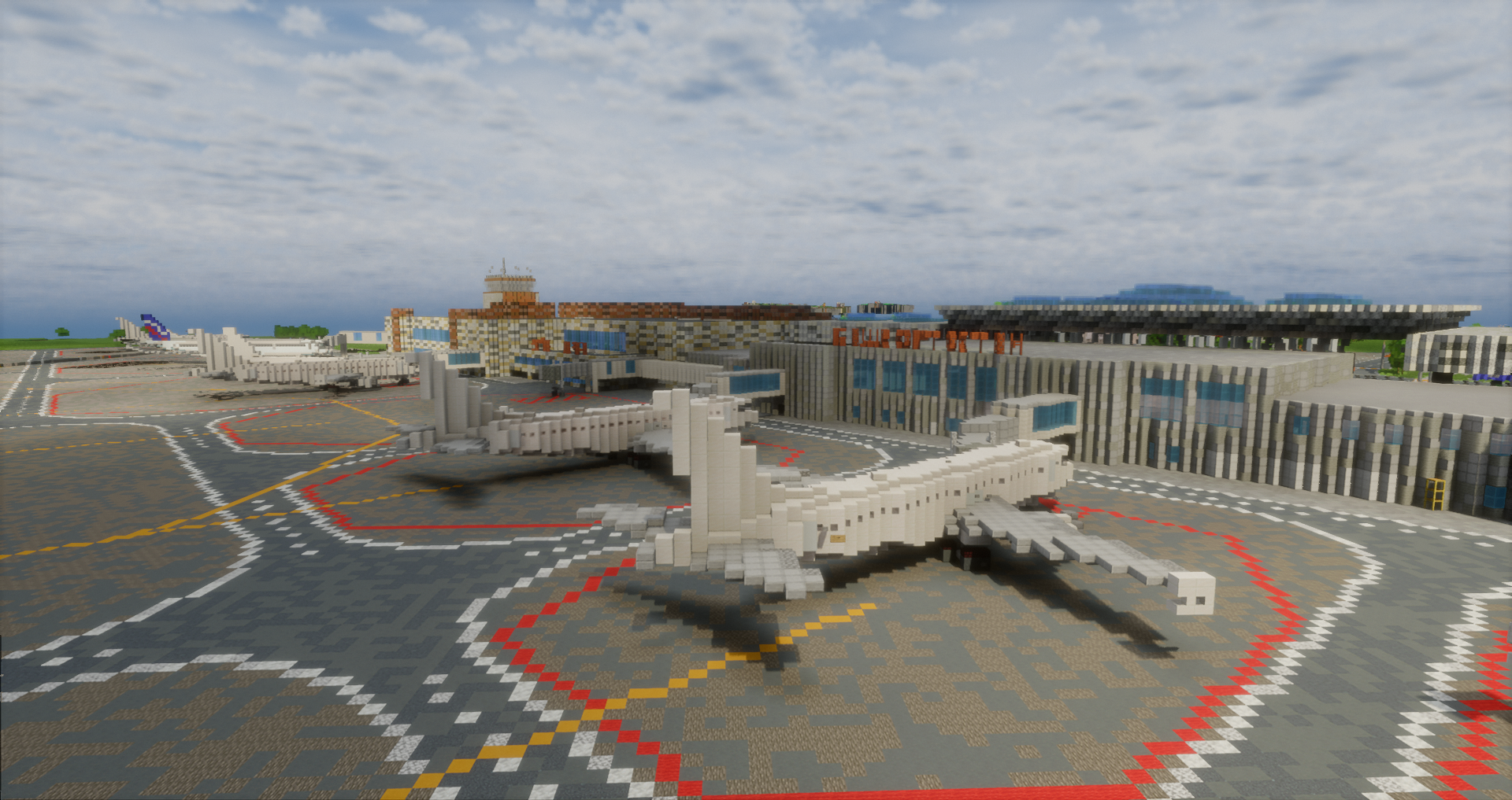 I built Ufa airport in Minecraft 1 to 1! - My, Minecraft, Building, The airport, Ufa, Bashkortostan, Architecture, Town, Urbanism, Longpost