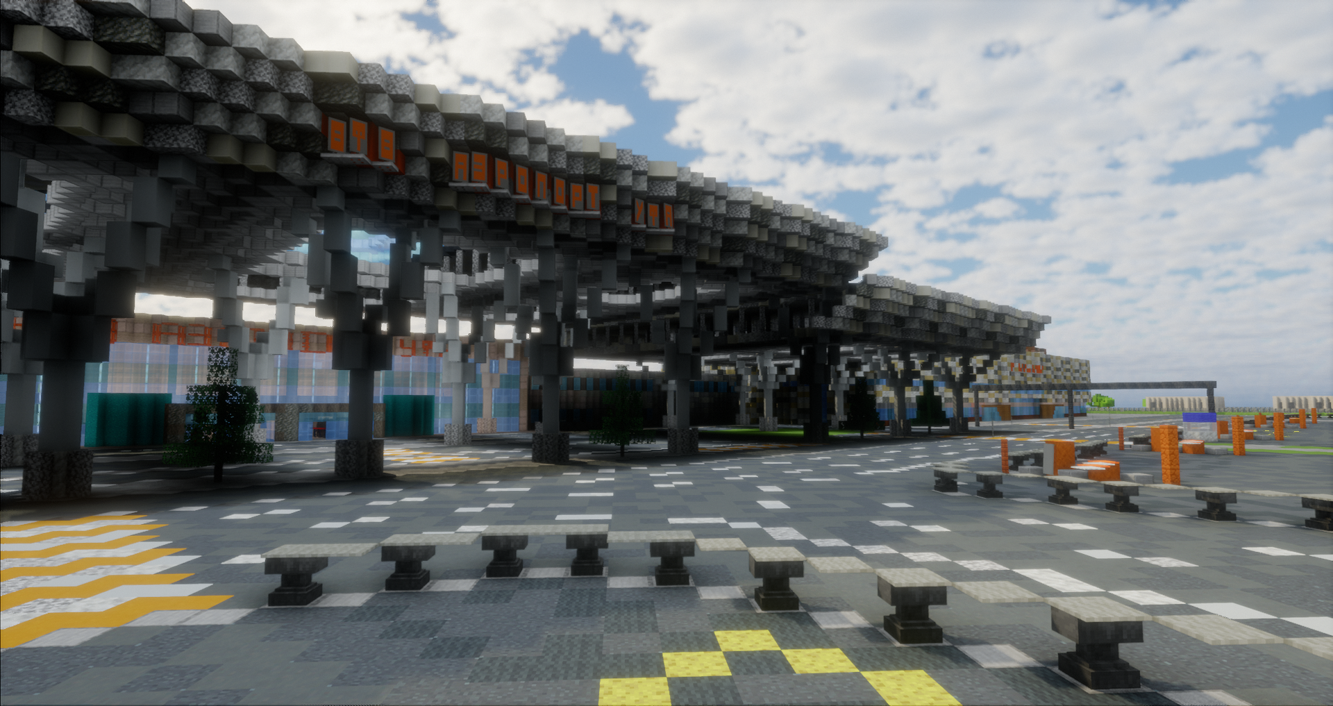 I built Ufa airport in Minecraft 1 to 1! - My, Minecraft, Building, The airport, Ufa, Bashkortostan, Architecture, Town, Urbanism, Longpost