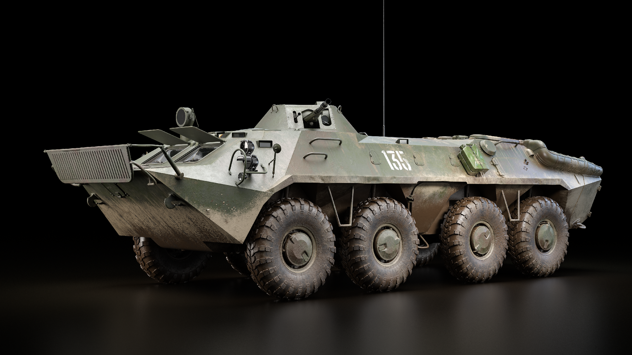 DON. BTR 70 under close up. V002 - Don, Movies, Art, 3D, Armored personnel carrier, Yandex Zen (link), Longpost