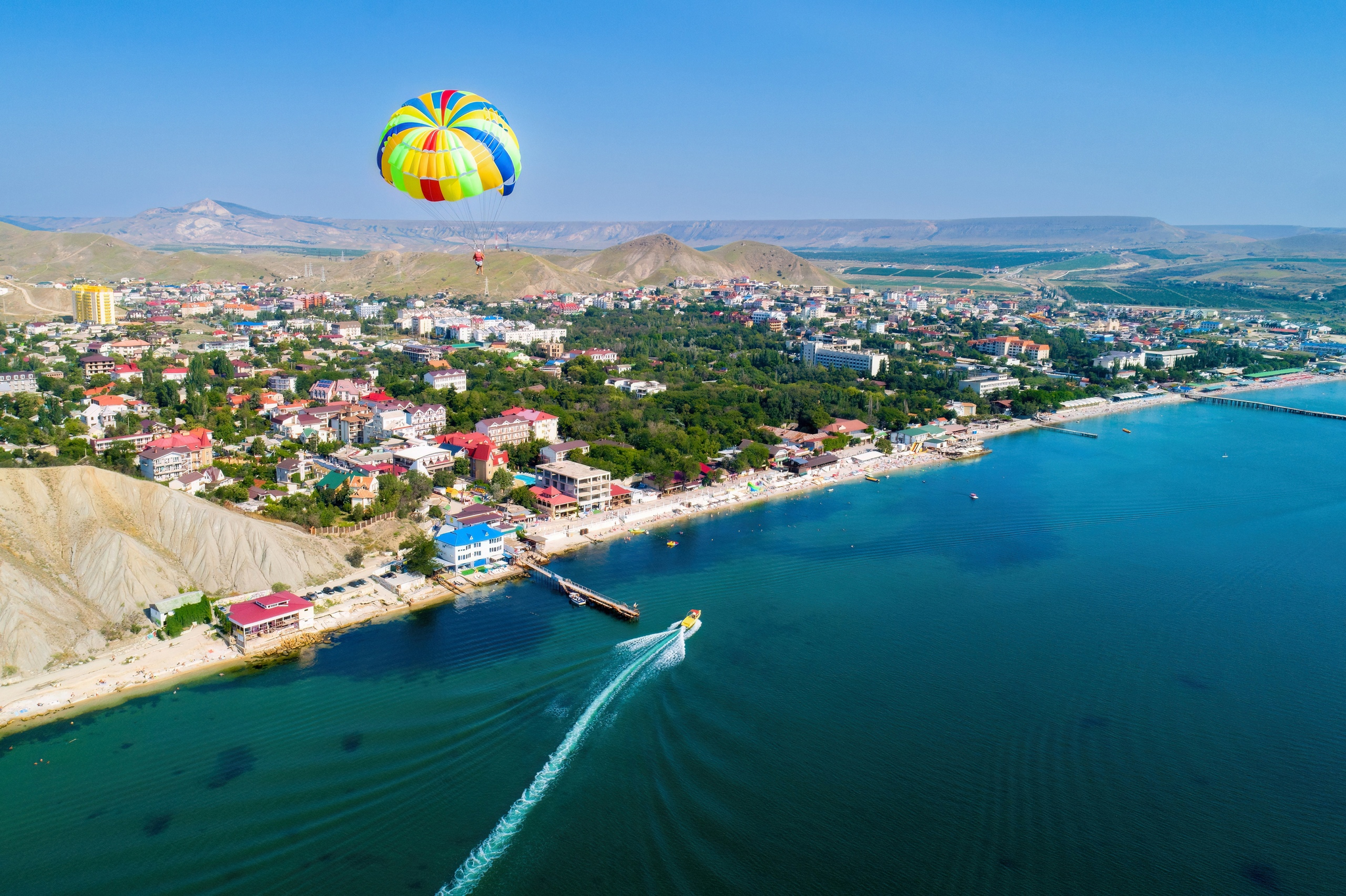 Koktebel stories - My, Black Sea, Crimea, Sky, The photo, Parachute, Beautiful view, Russia, Koktebel