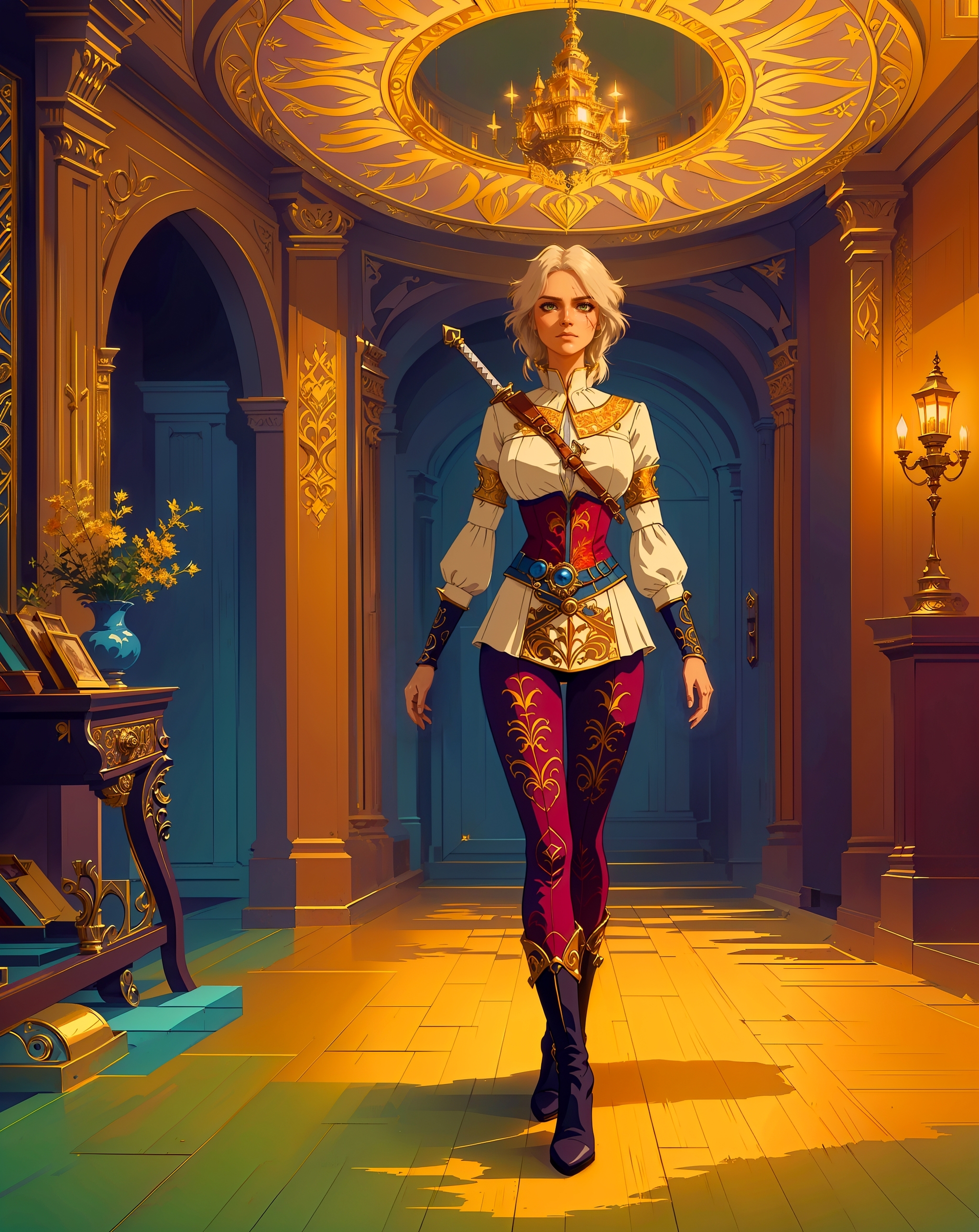 [art] Ciri - Journey Through Worlds - My, Art, Ciri, Stable diffusion, The Witcher 3: Wild Hunt, Neural network art, Girls, Game art, Longpost