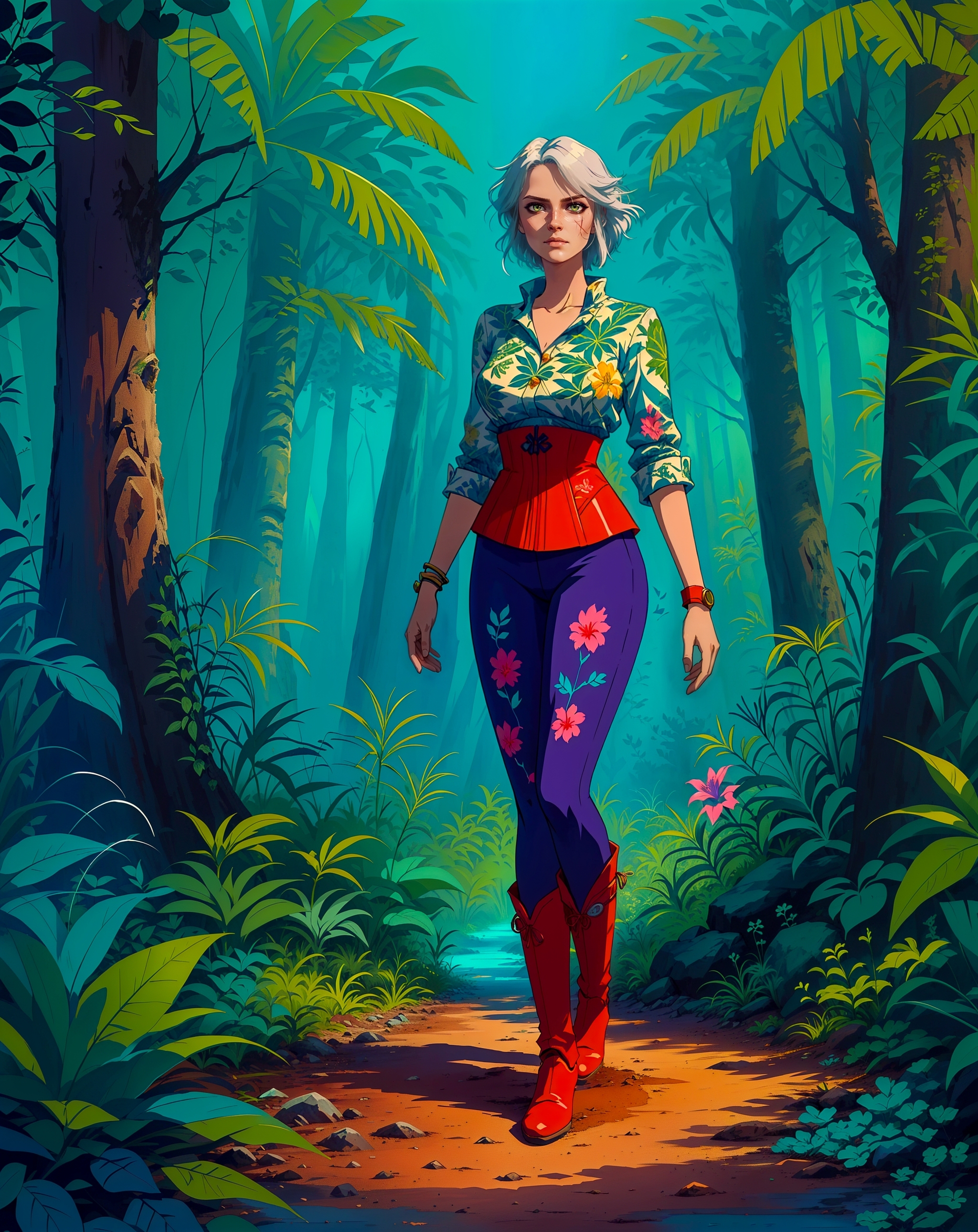 [art] Ciri - Journey Through Worlds - My, Art, Ciri, Stable diffusion, The Witcher 3: Wild Hunt, Neural network art, Girls, Game art, Longpost