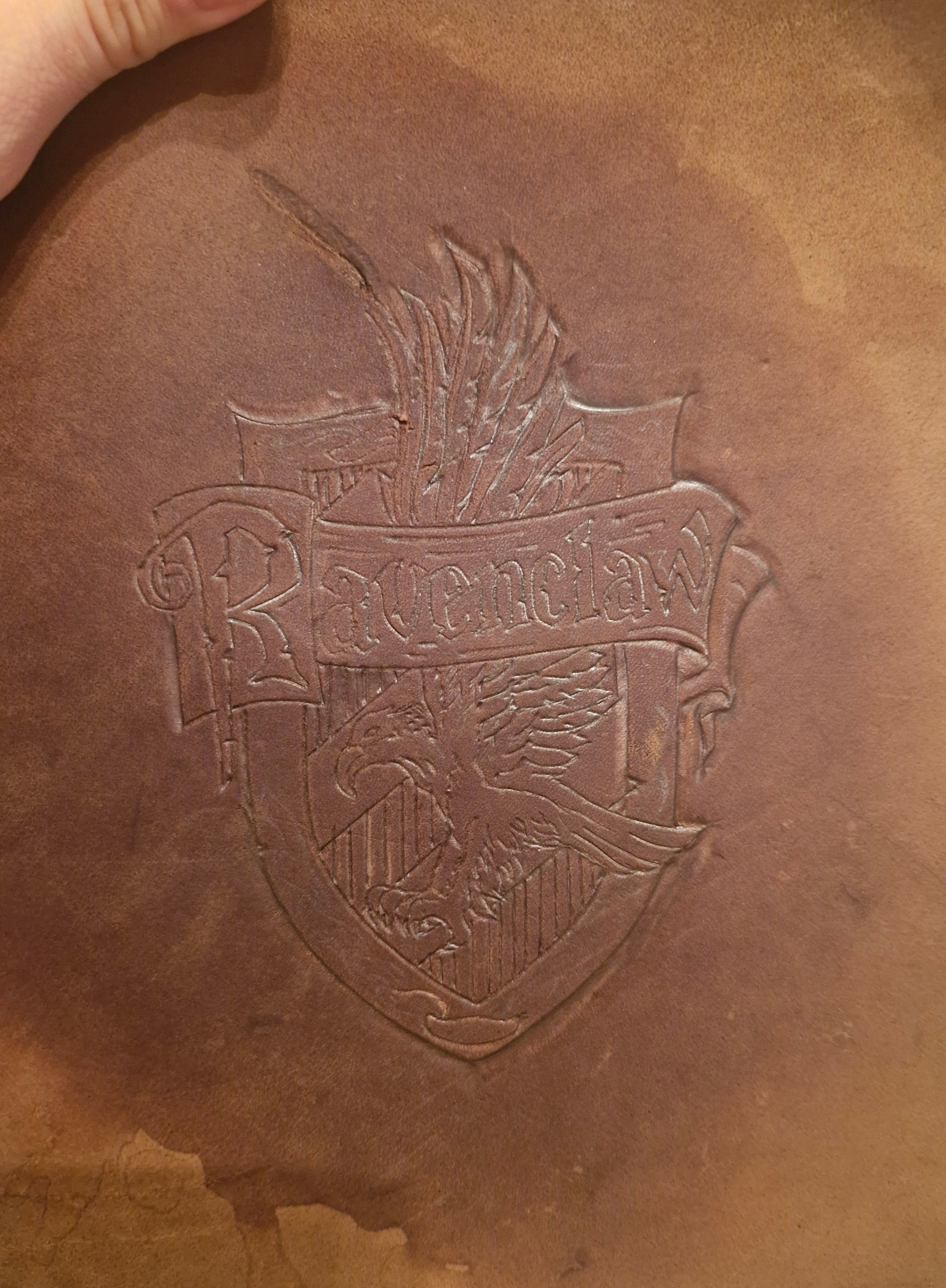 Ravenclaw - Leather products, Notebook, Embossing on leather, Claw, Mat, Longpost