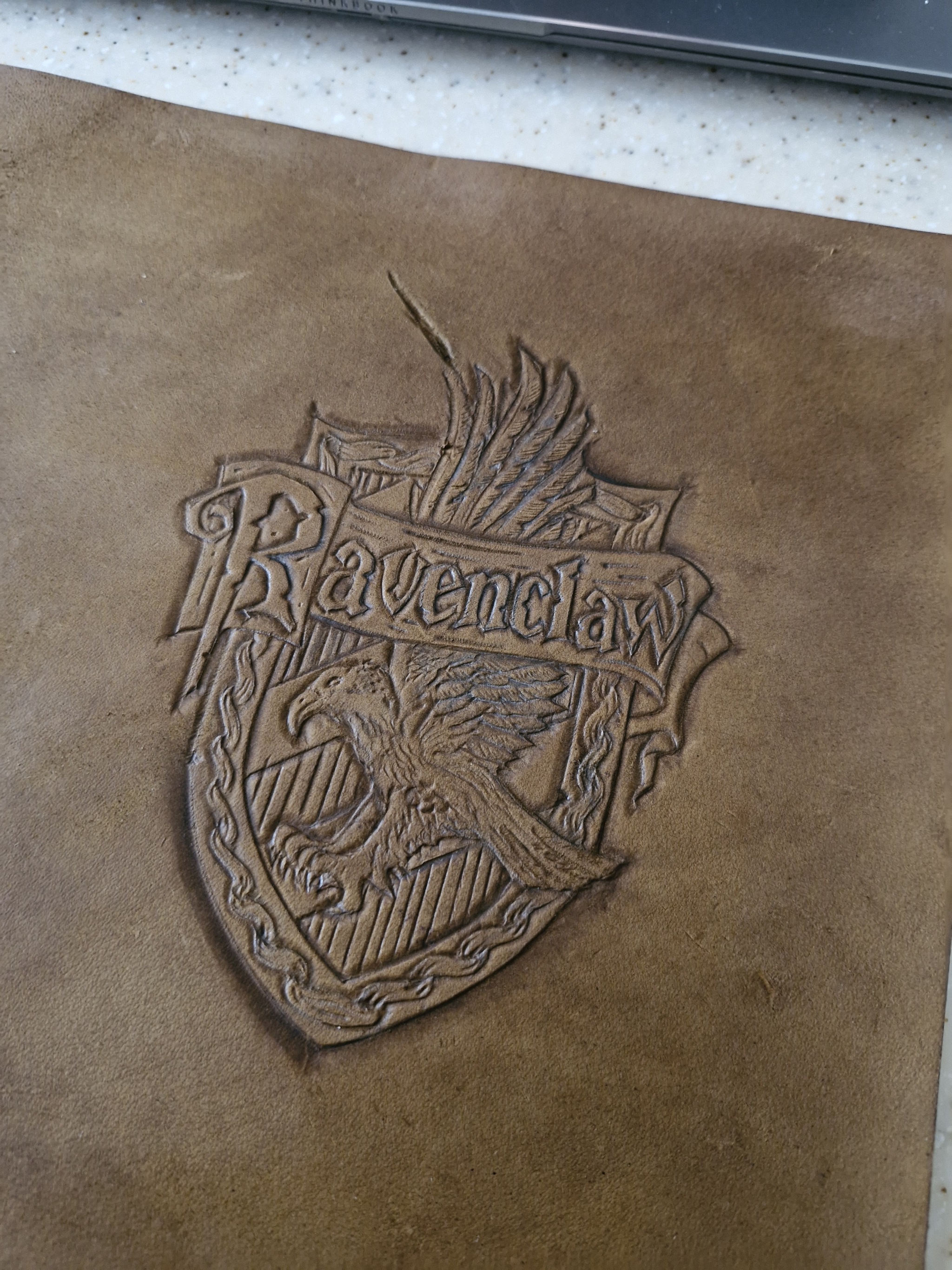 Ravenclaw - Leather products, Notebook, Embossing on leather, Claw, Mat, Longpost