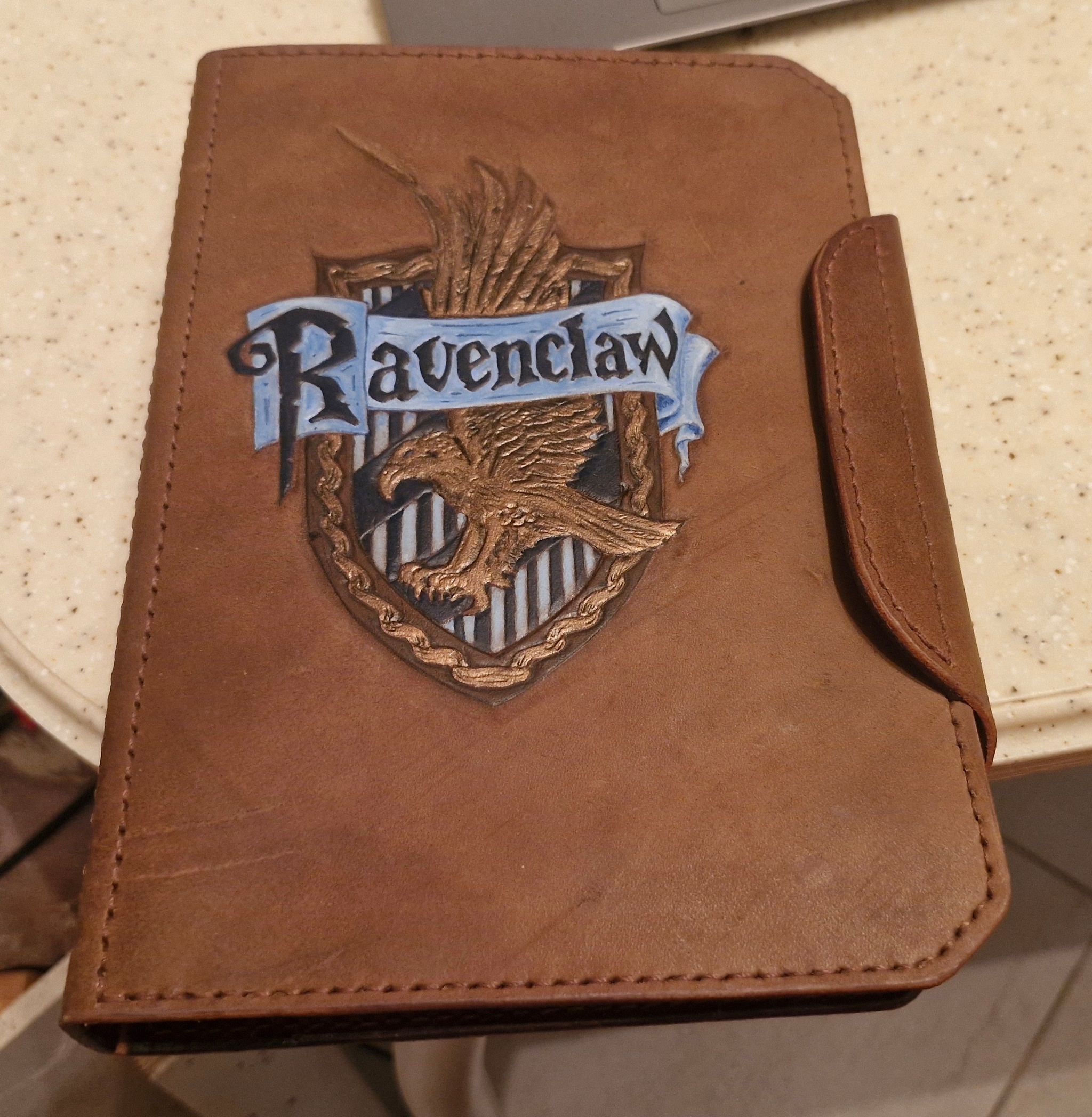 Ravenclaw - Leather products, Notebook, Embossing on leather, Claw, Mat, Longpost